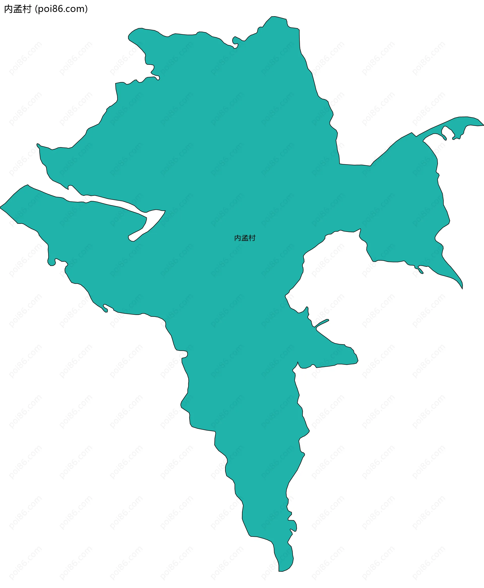 内孟村边界地图