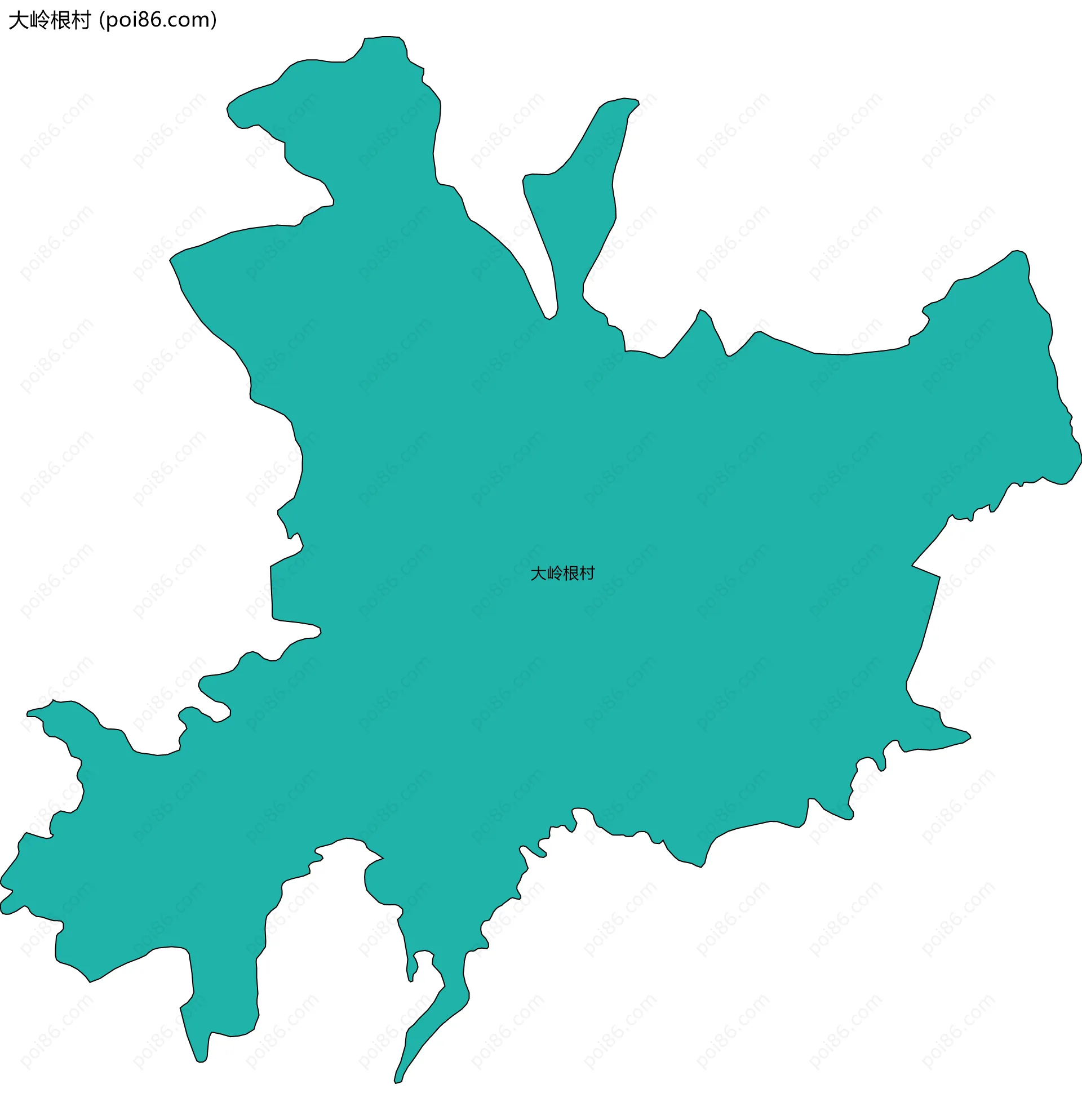 大岭根村边界地图