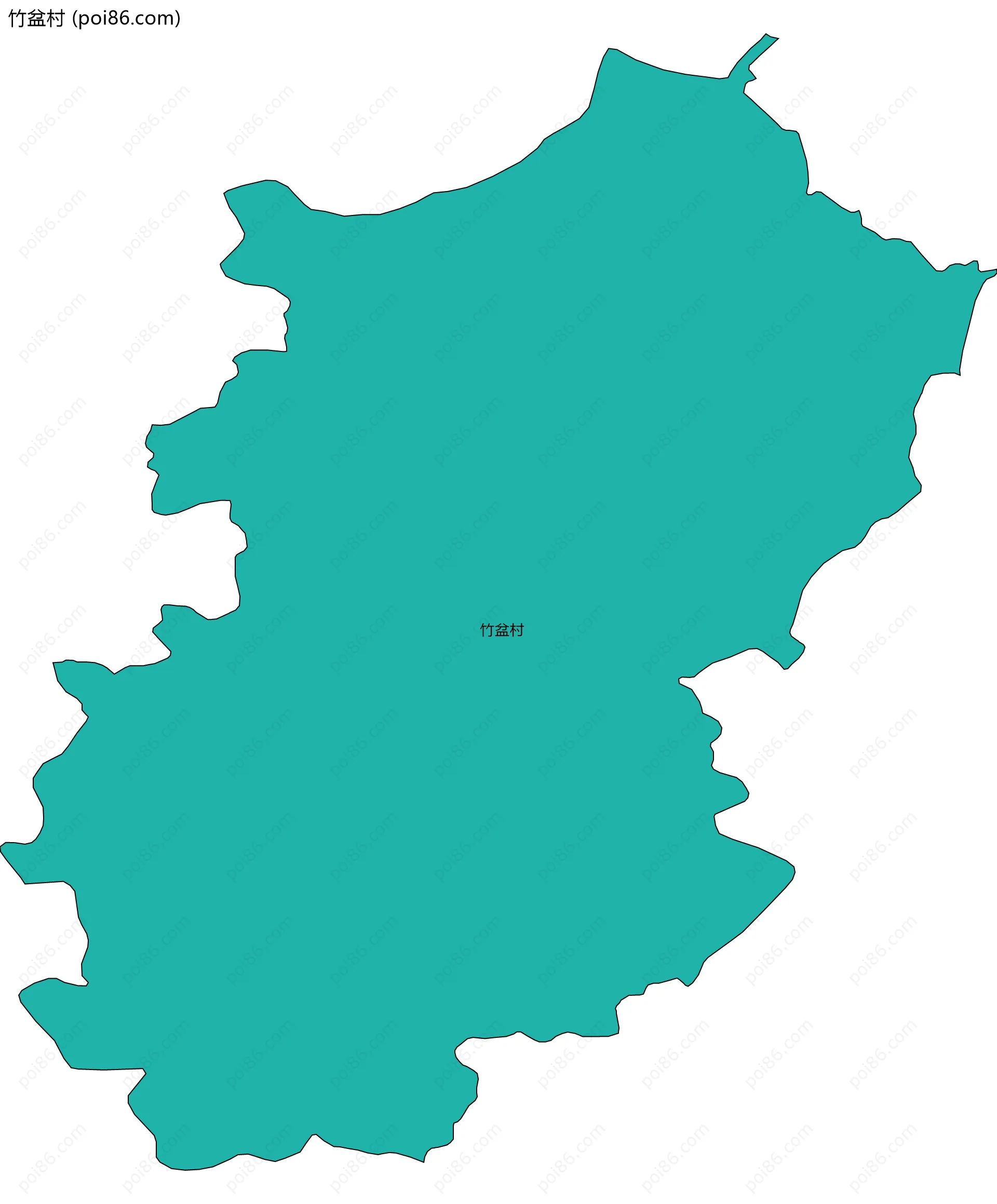 竹盆村边界地图
