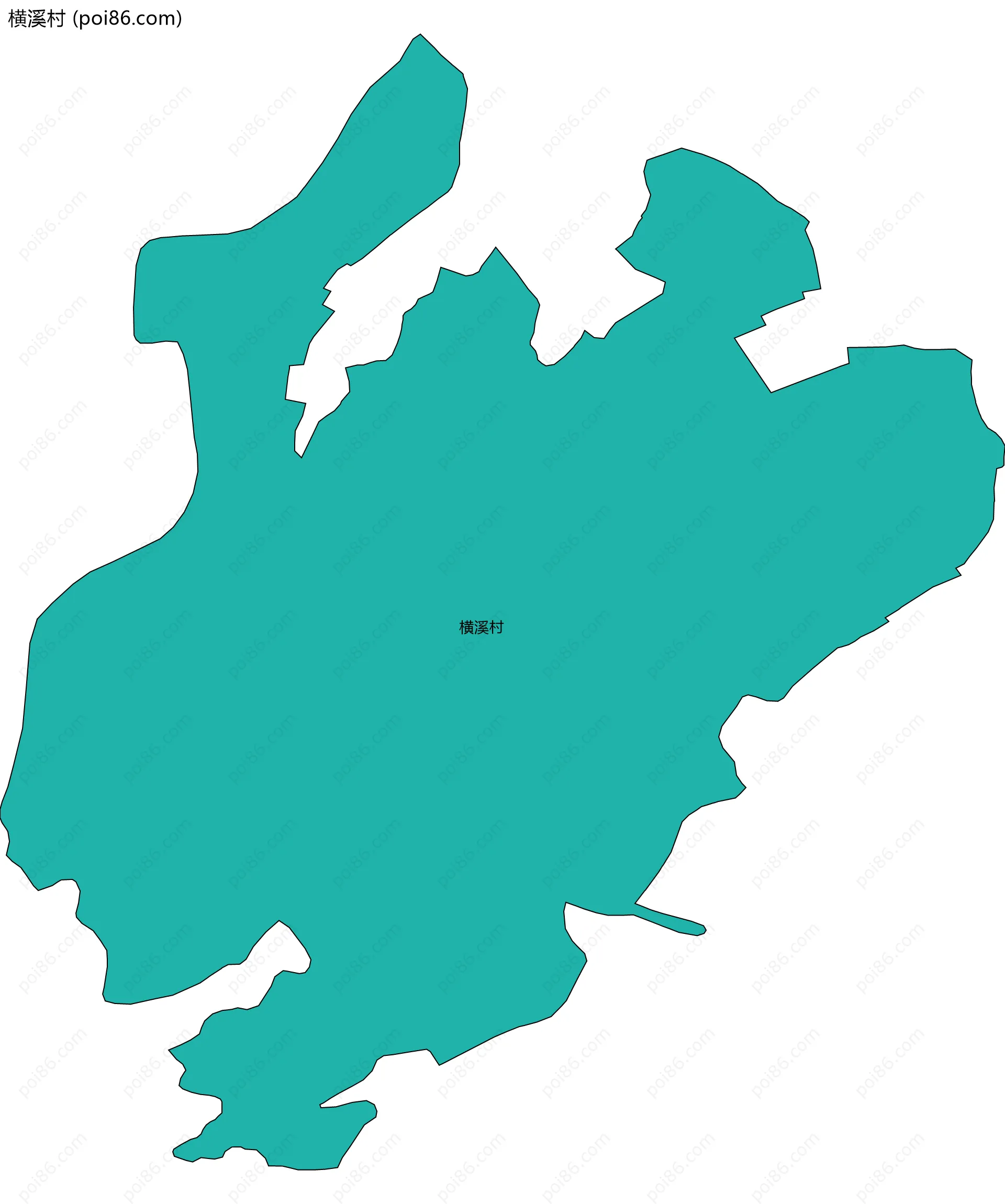 横溪村边界地图