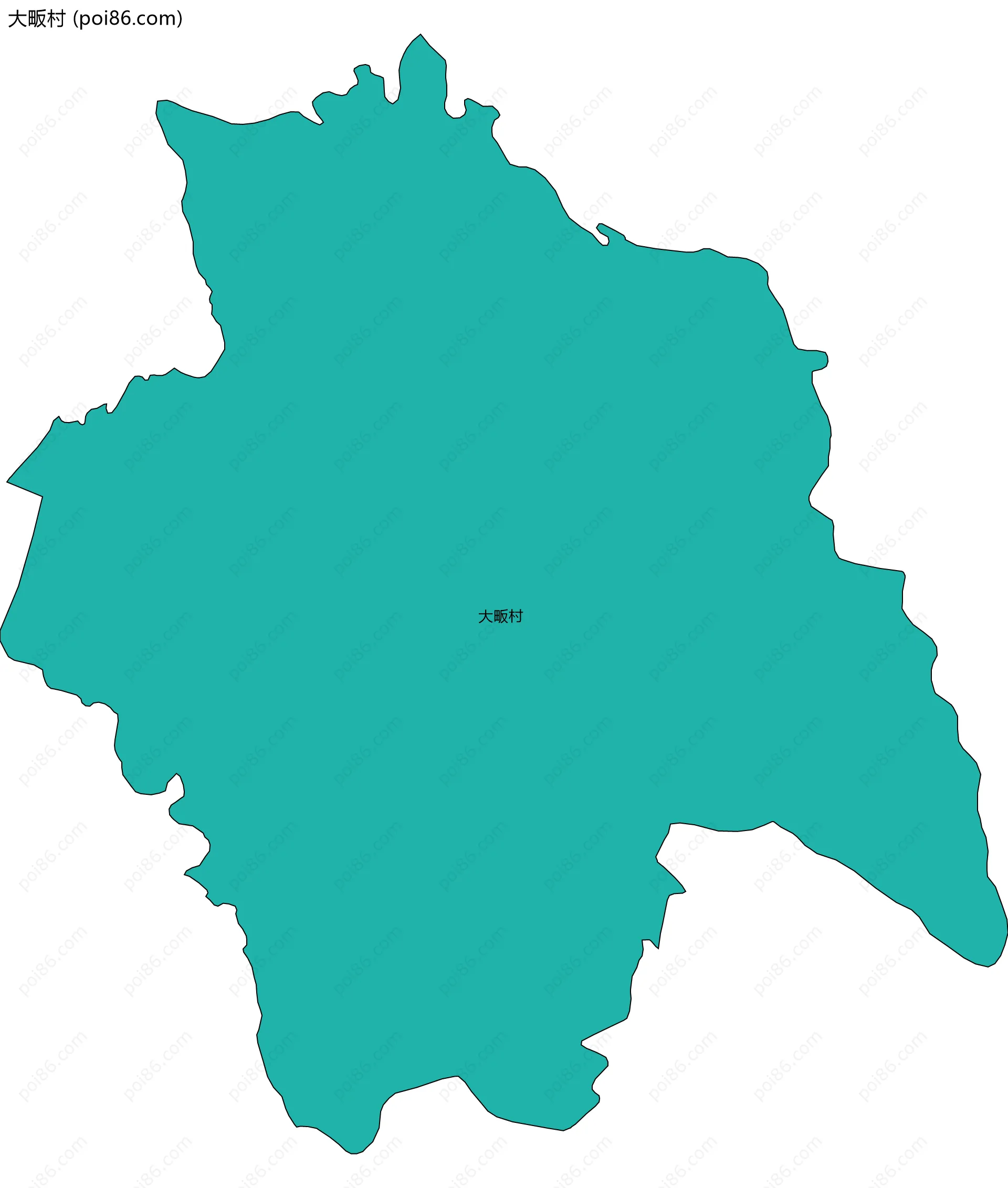 大畈村边界地图