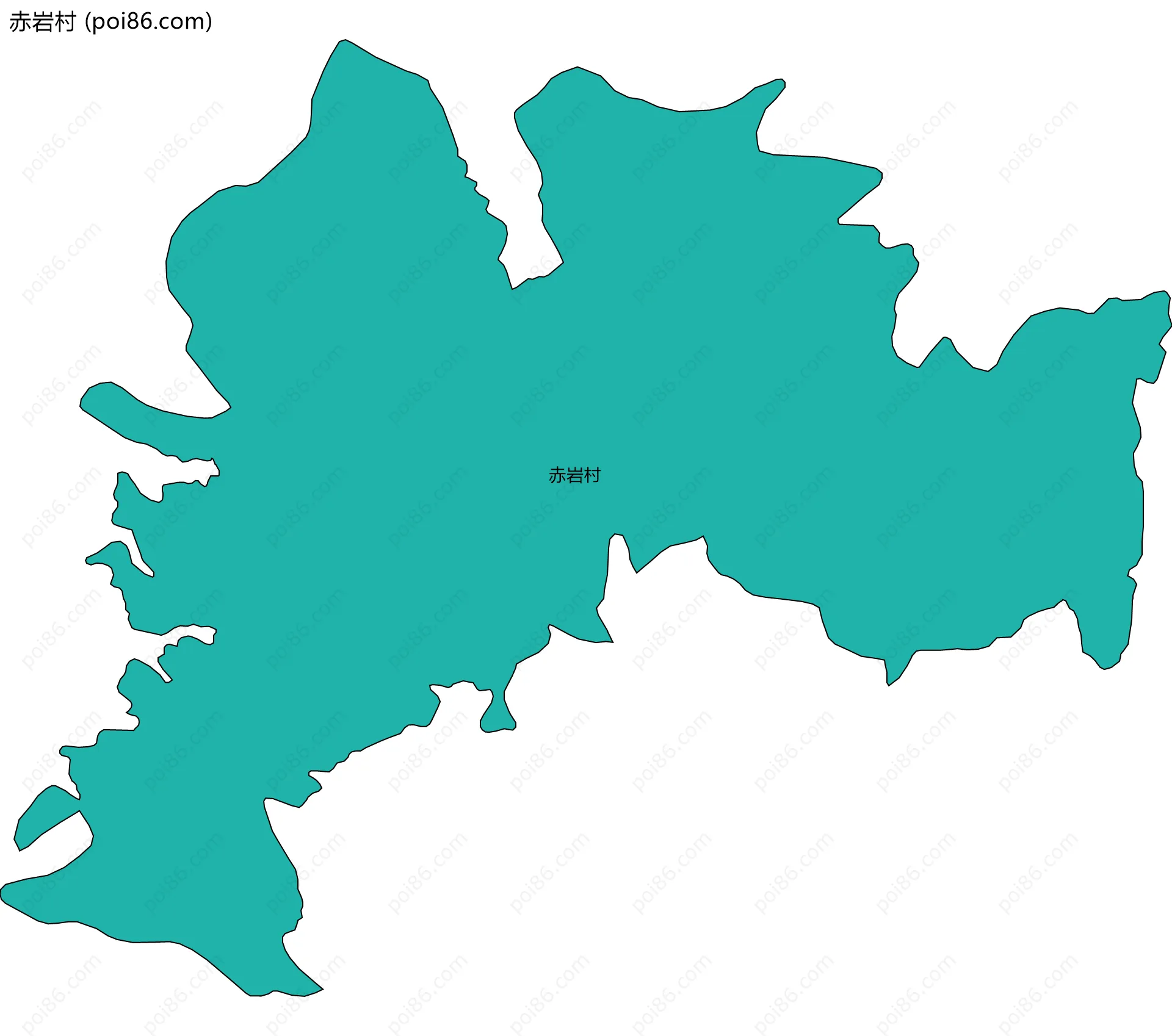 赤岩村边界地图