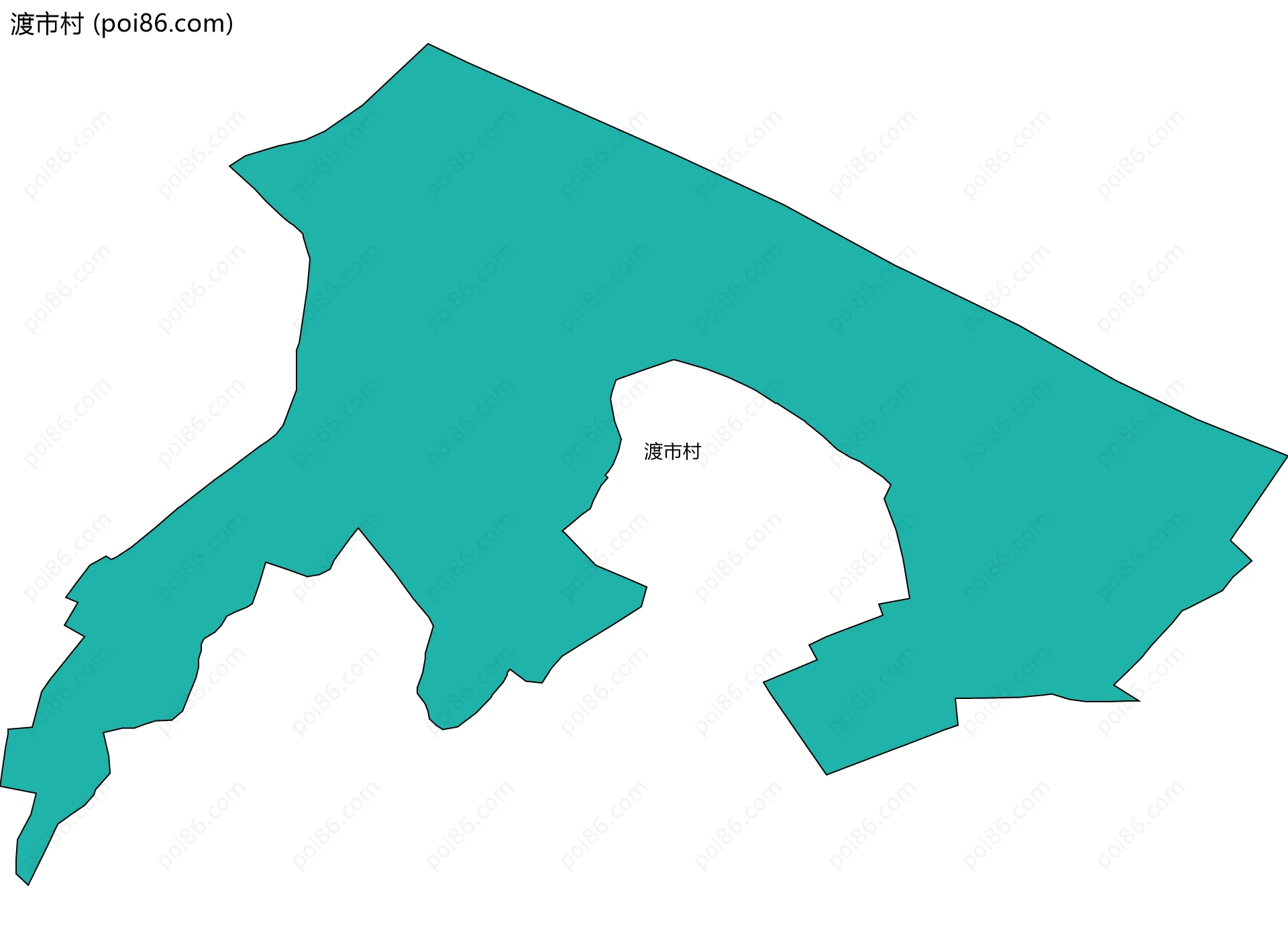 渡市村边界地图