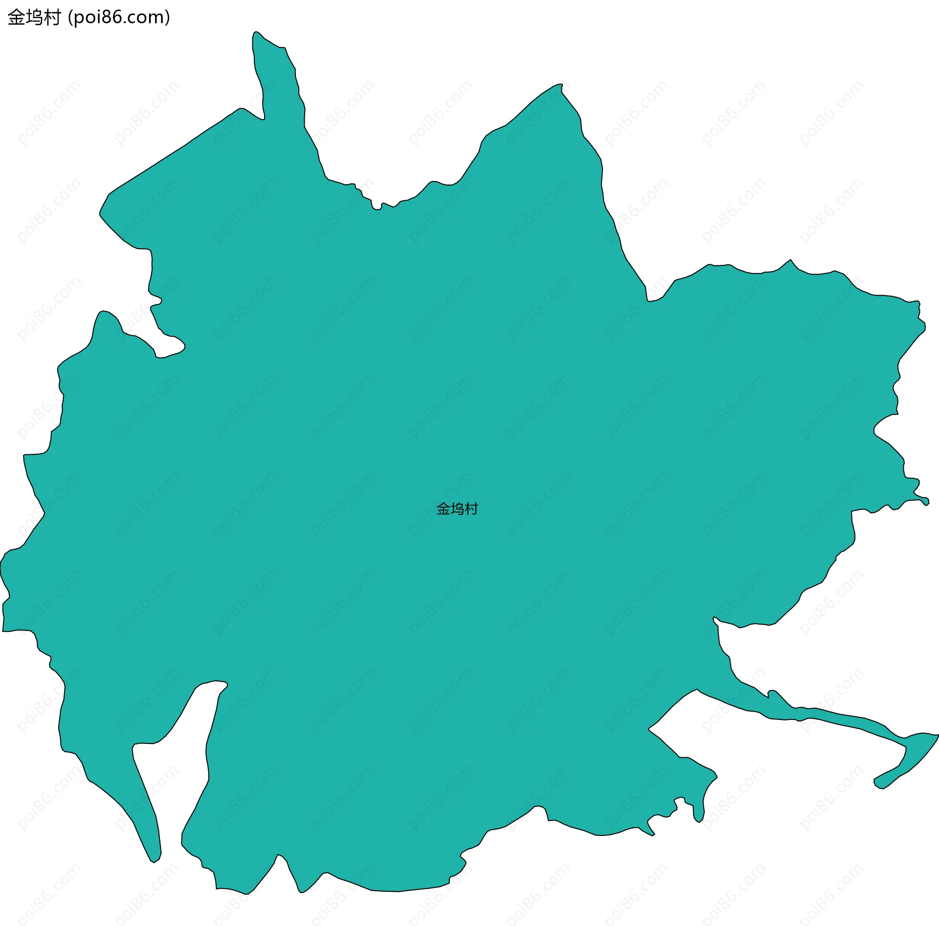 金坞村边界地图