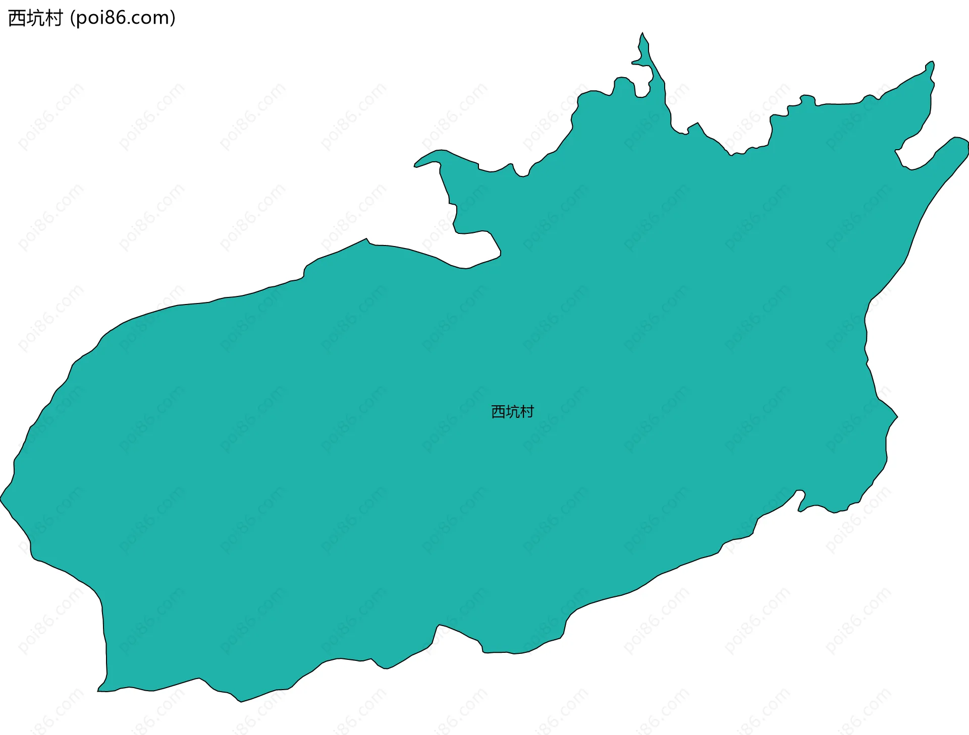 西坑村边界地图