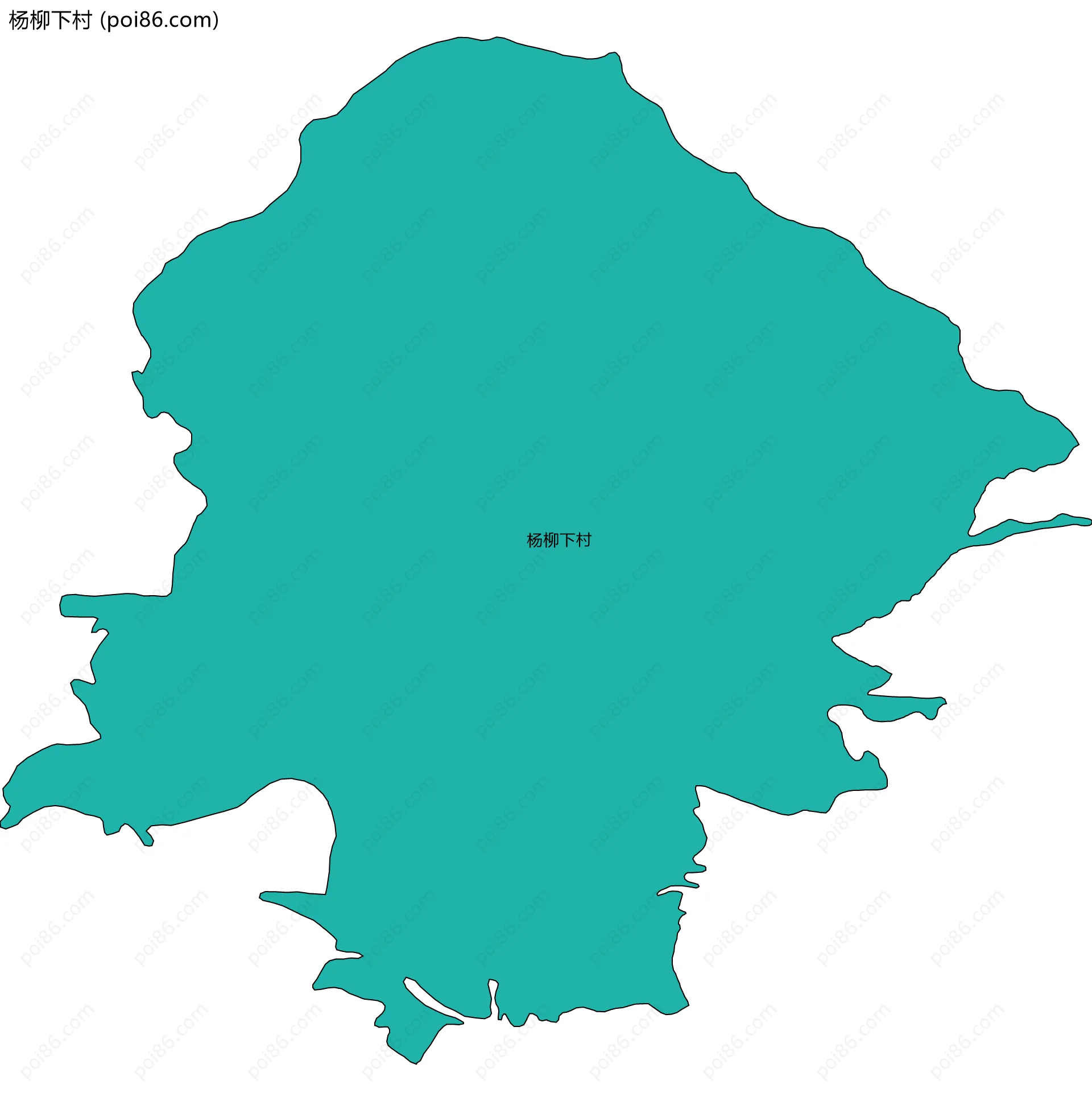 杨柳下村边界地图