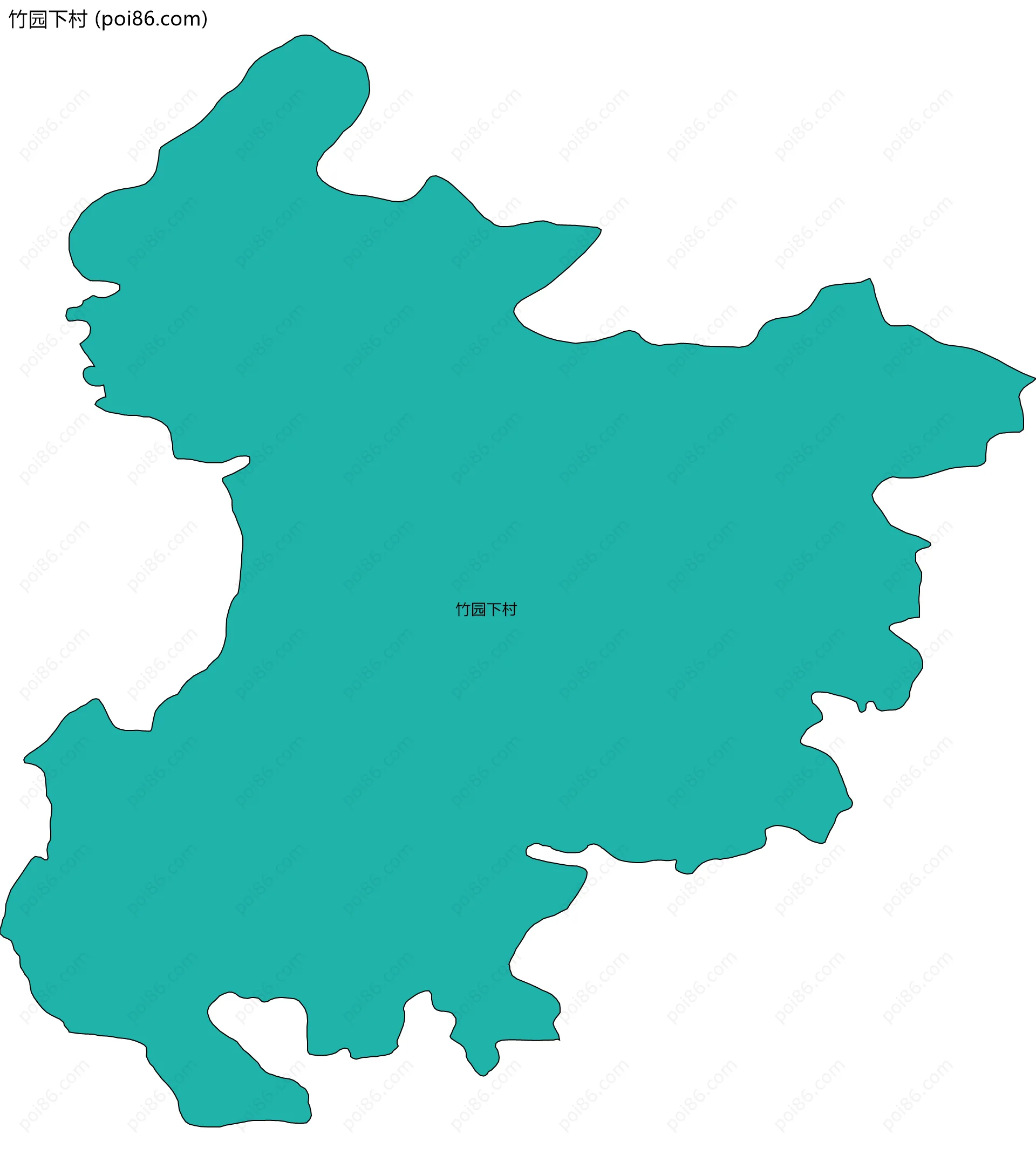 竹园下村边界地图