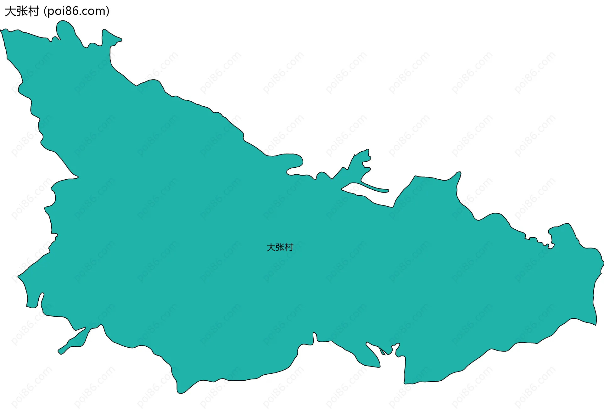 大张村边界地图