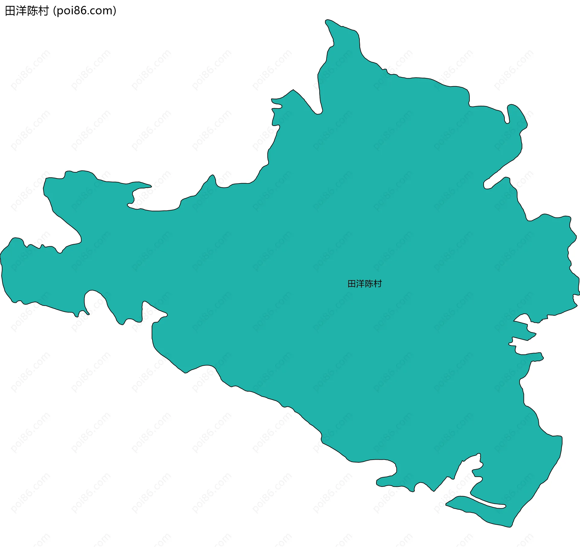 田洋陈村边界地图