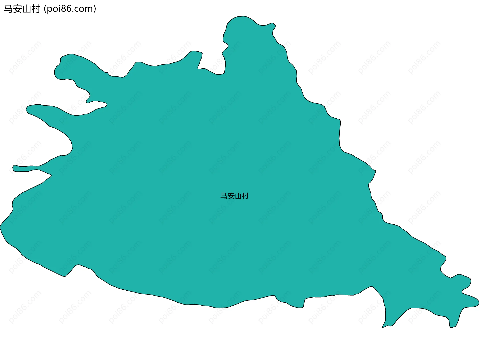 马安山村边界地图