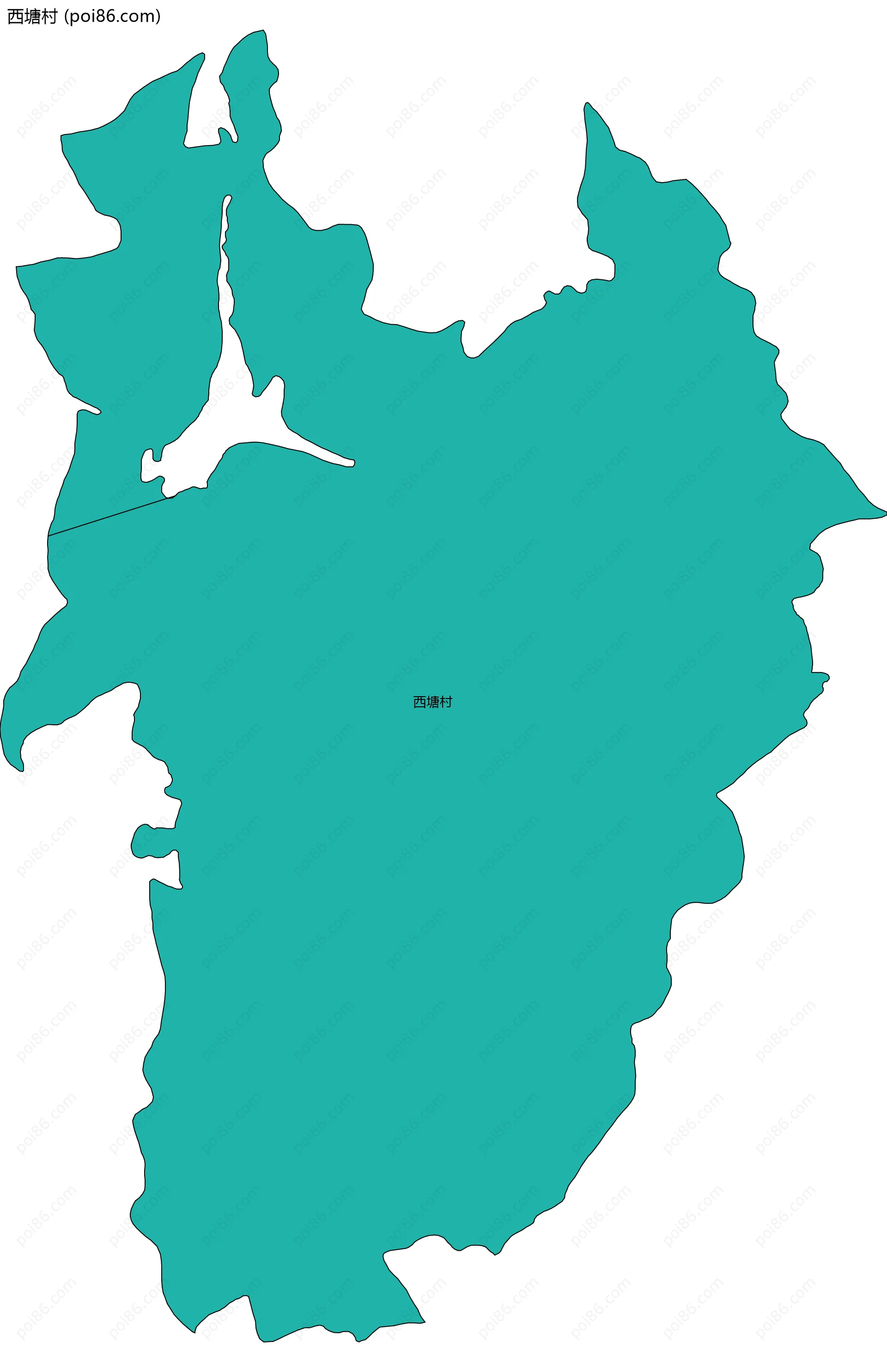 西塘村边界地图