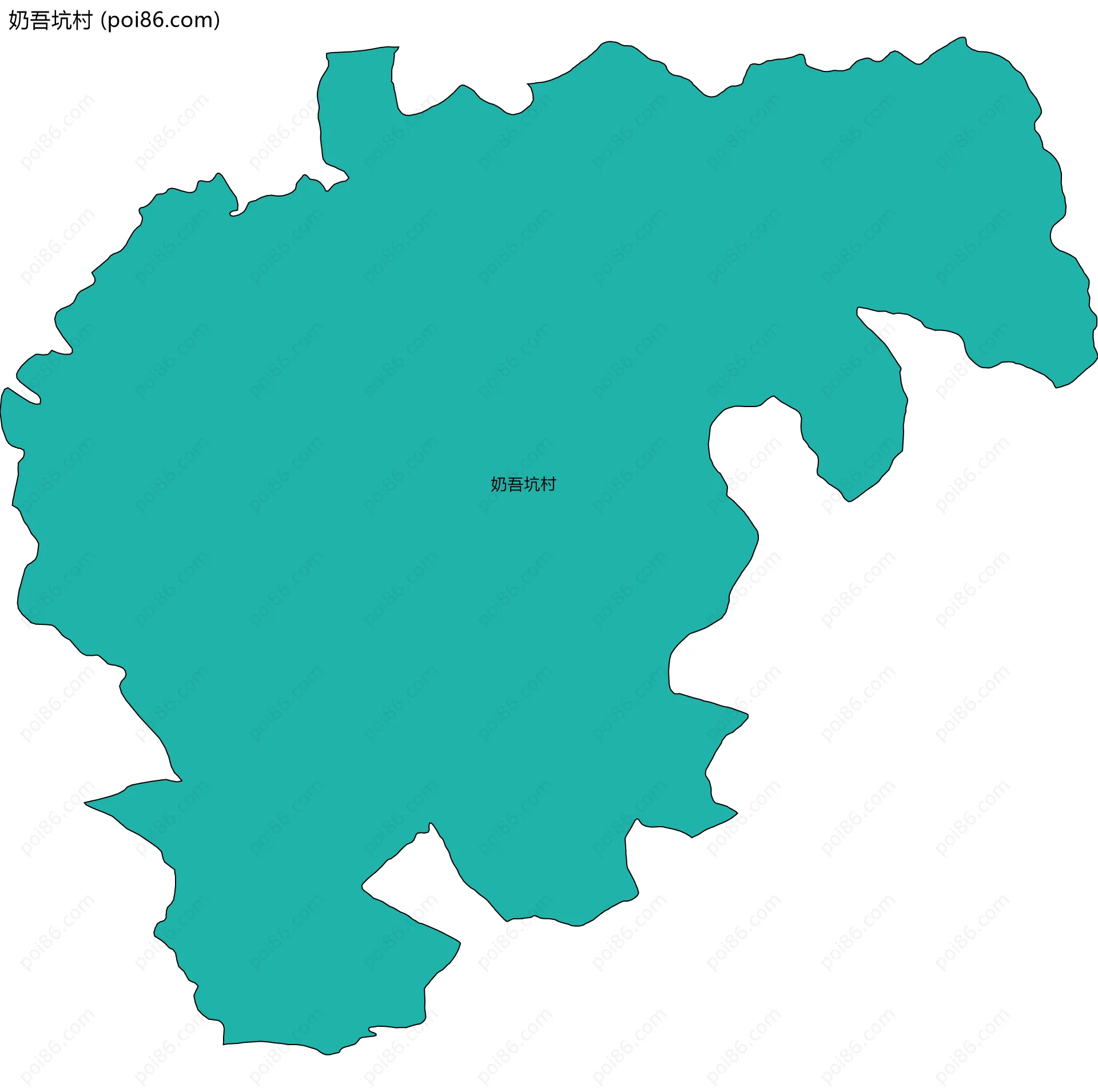 奶吾坑村边界地图