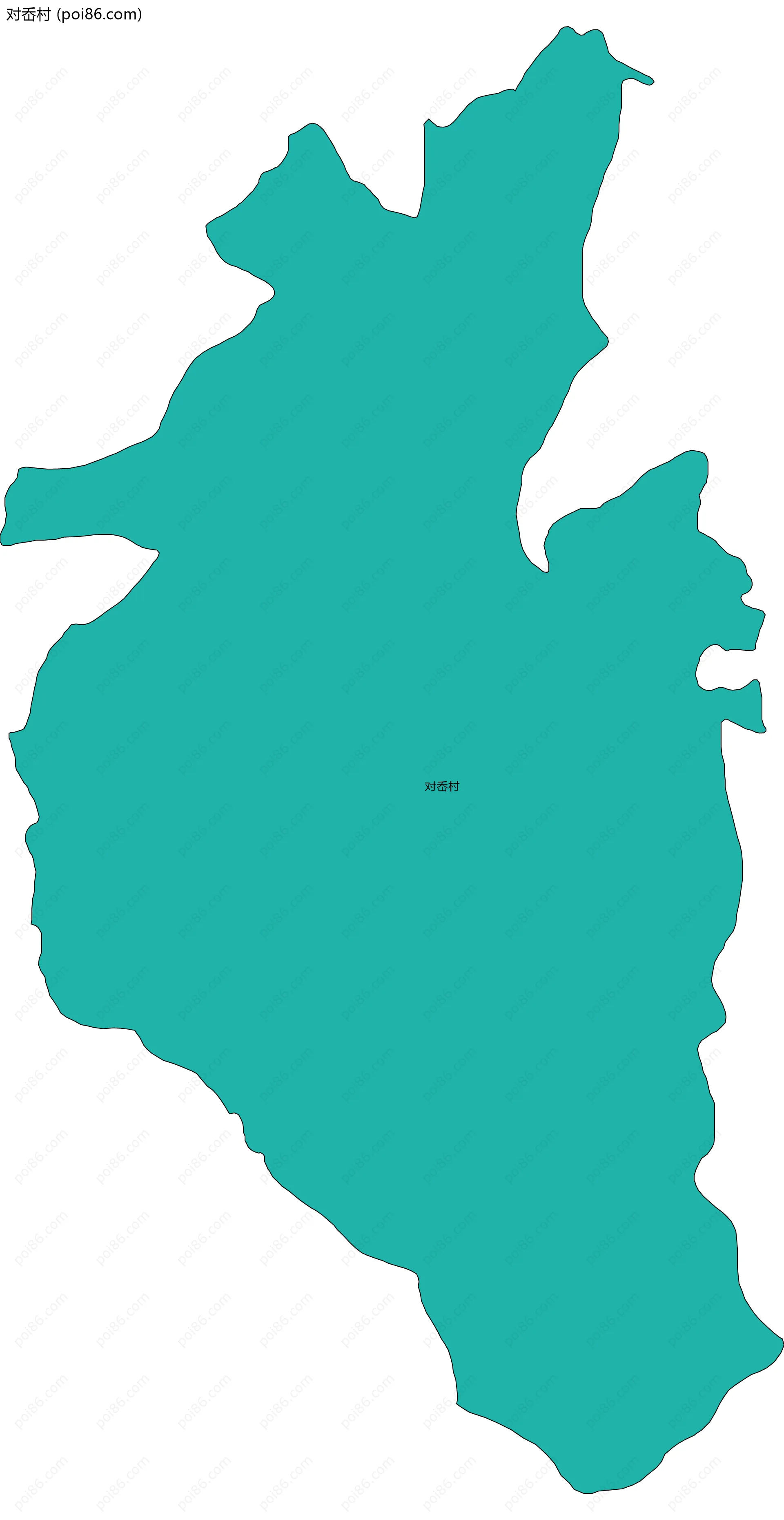 对岙村边界地图