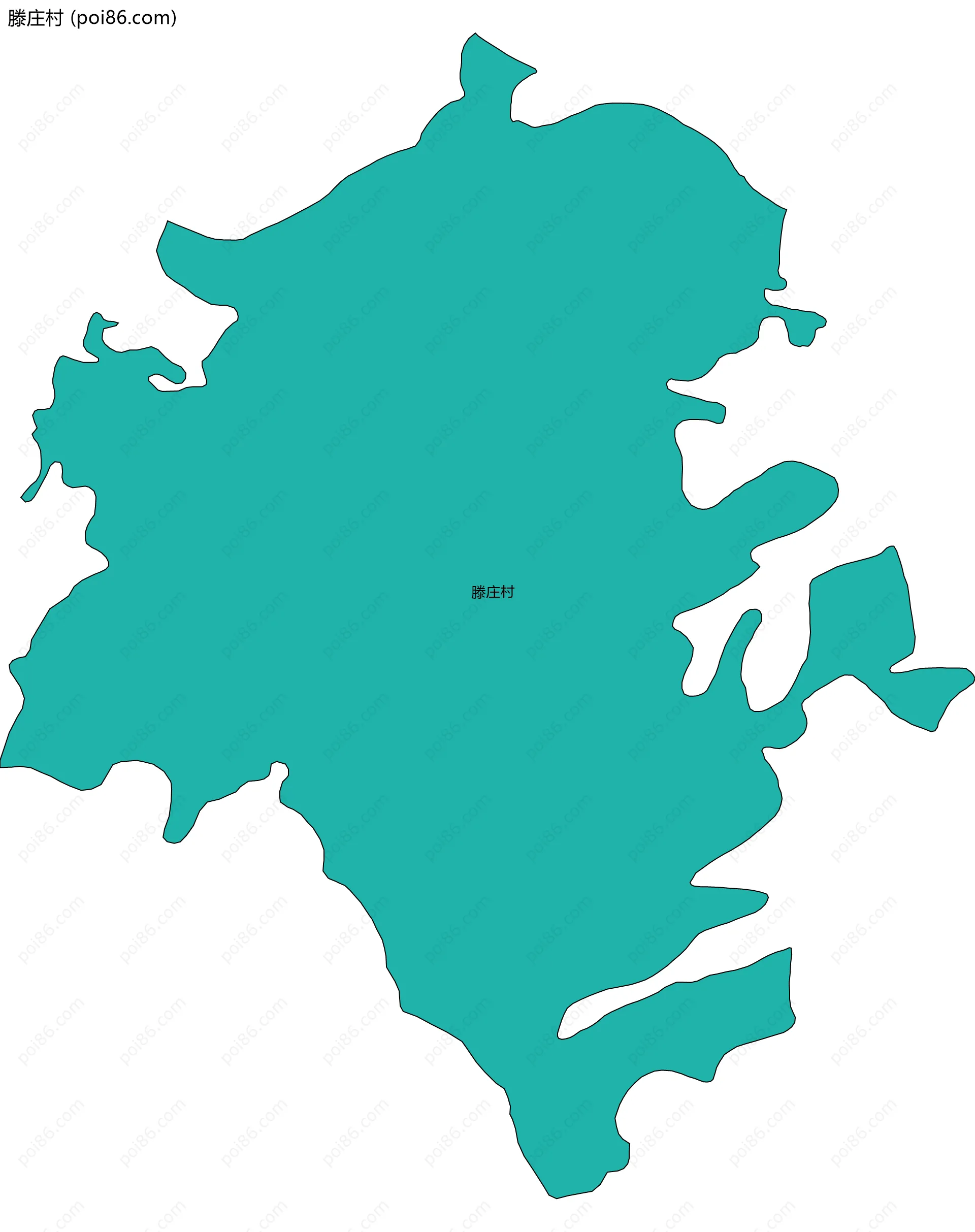 滕庄村边界地图