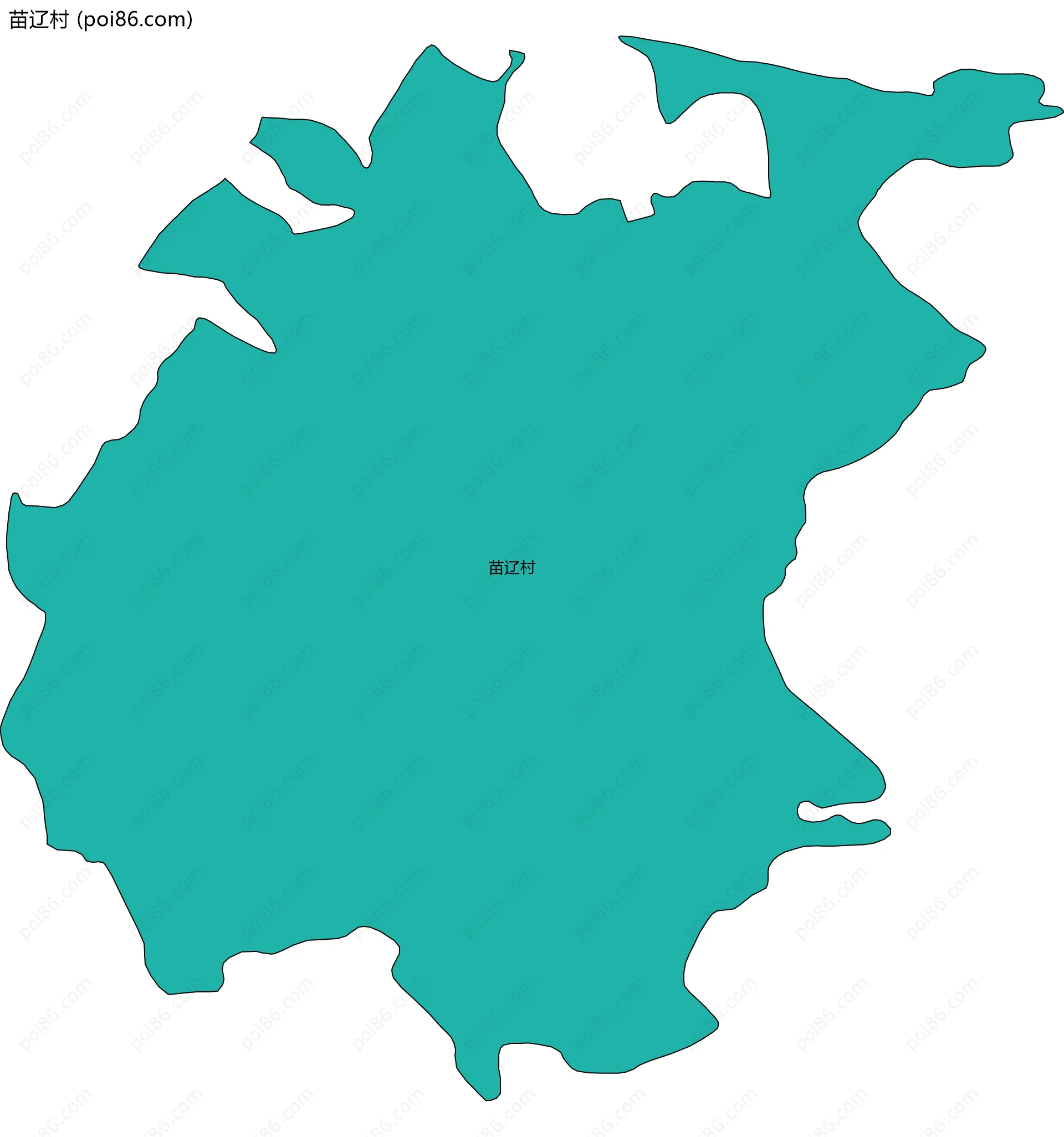 苗辽村边界地图