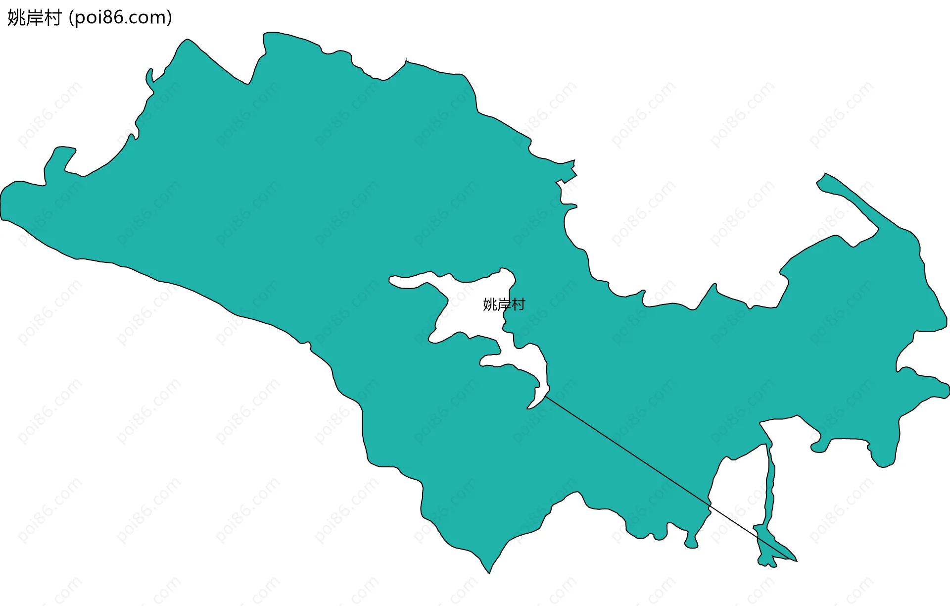 姚岸村边界地图