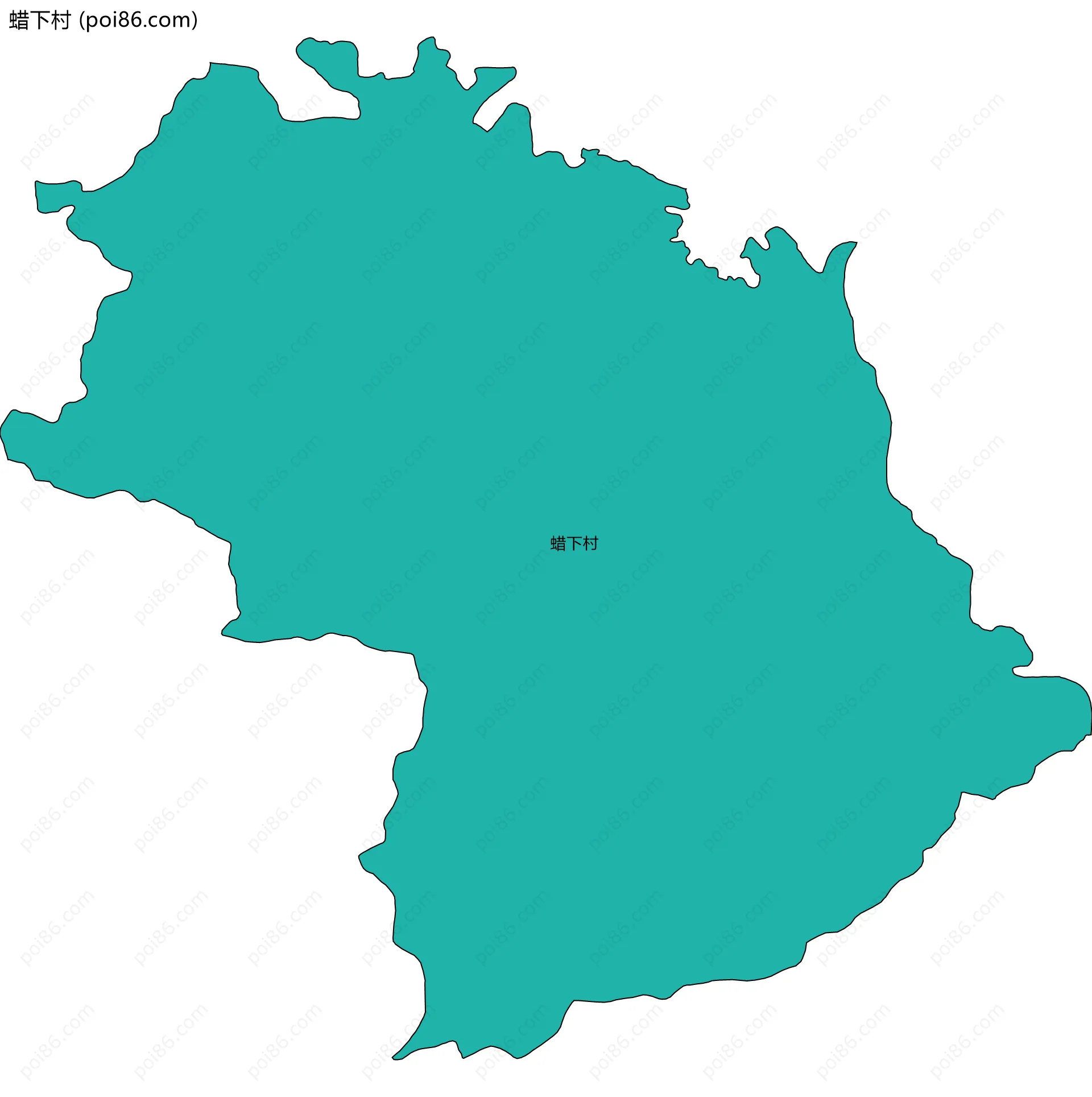 蜡下村边界地图