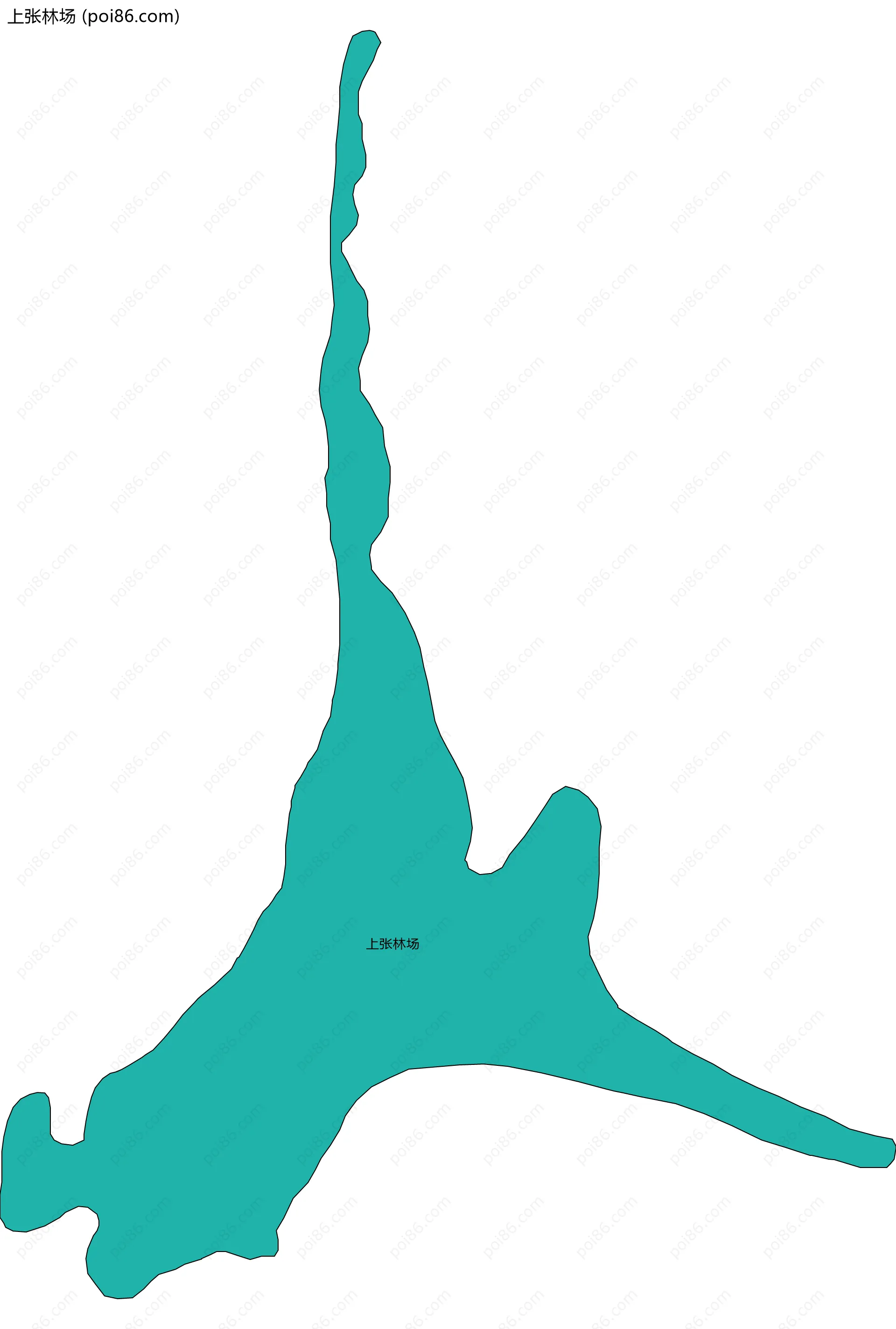 上张林场边界地图