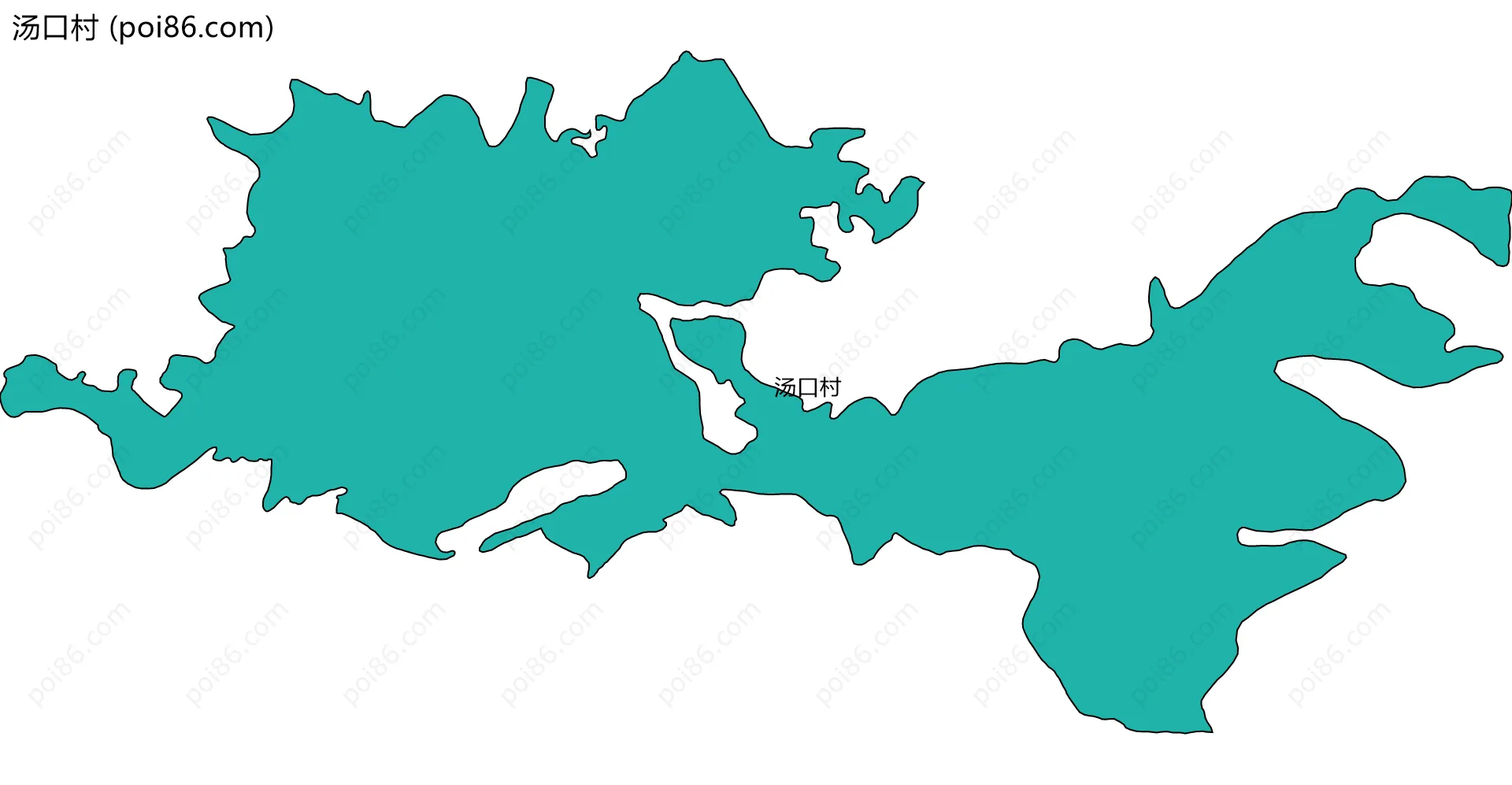 汤口村边界地图