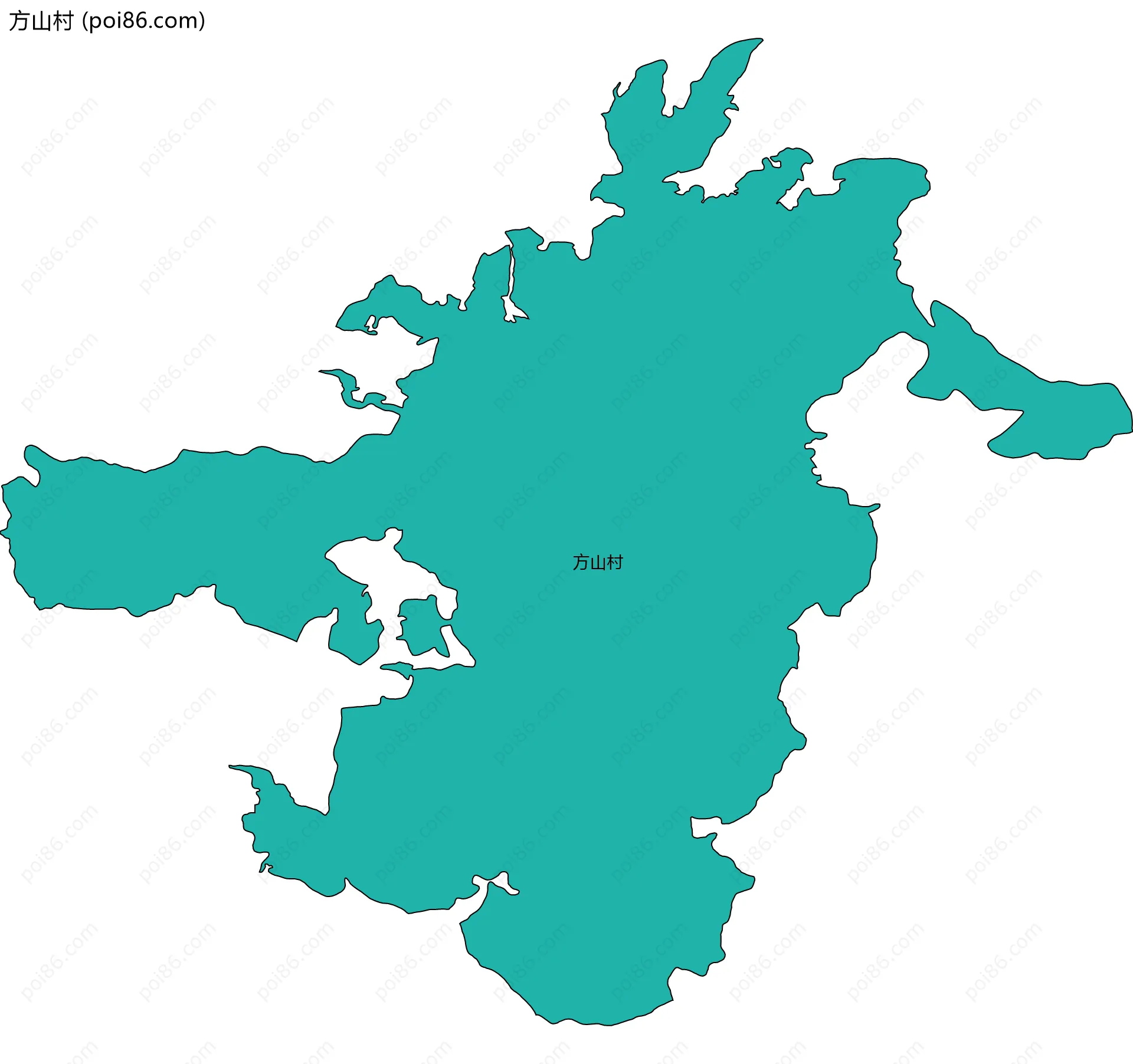 方山村边界地图