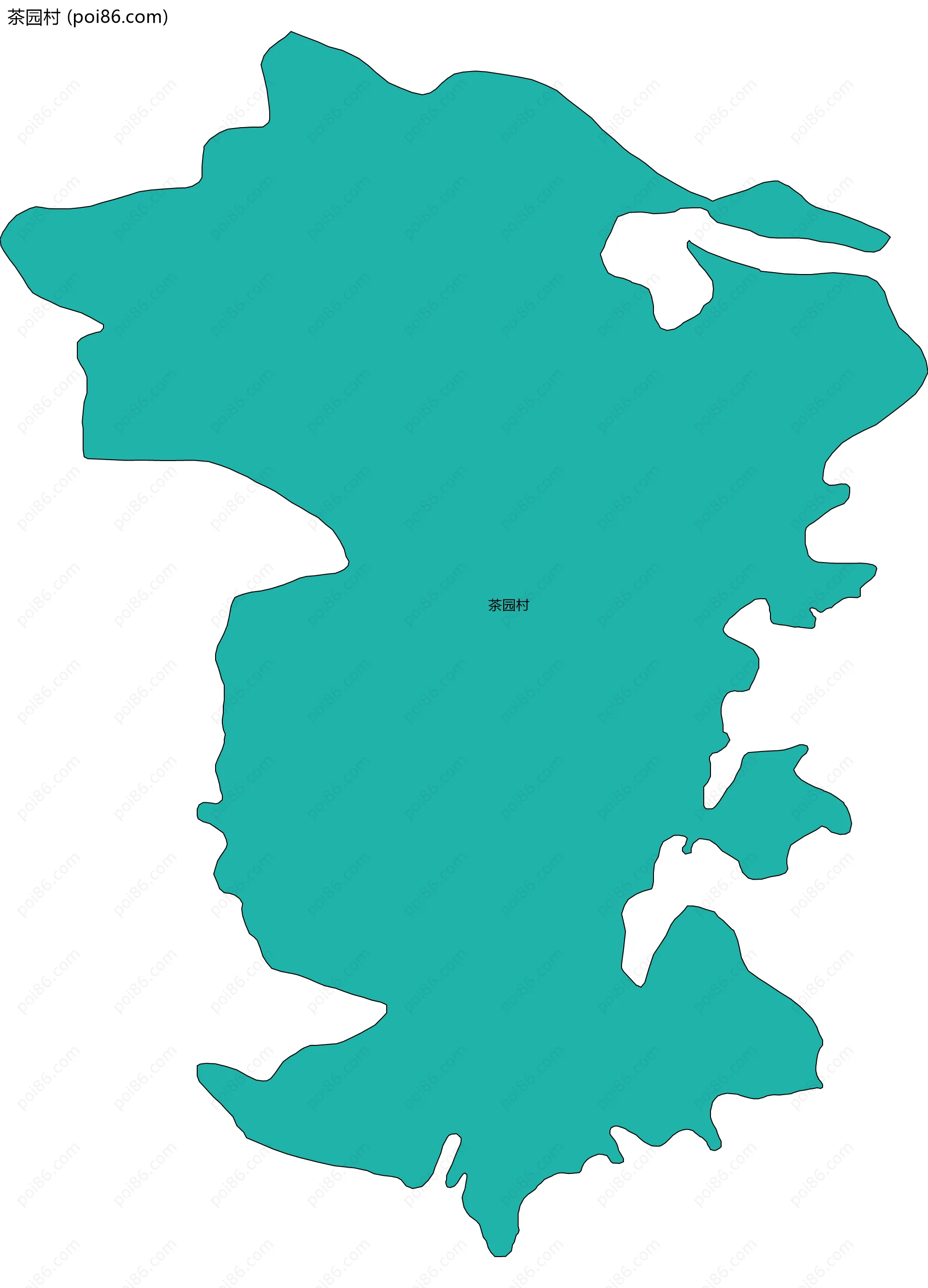 茶园村边界地图