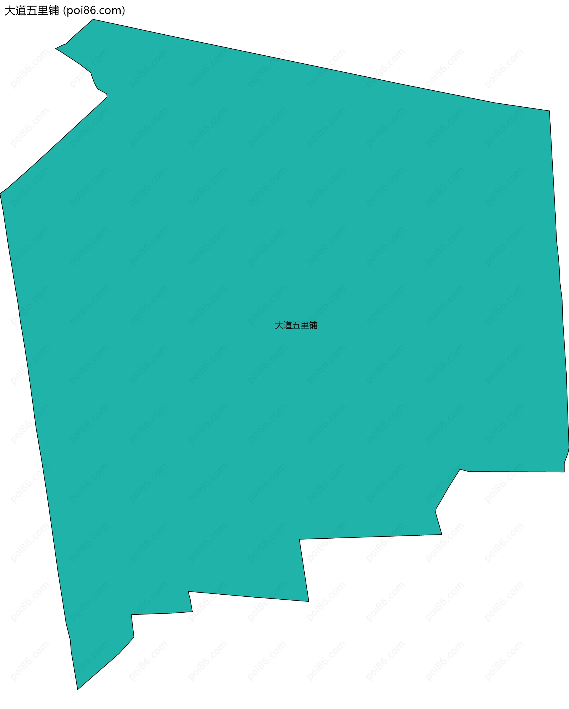 大道五里铺边界地图