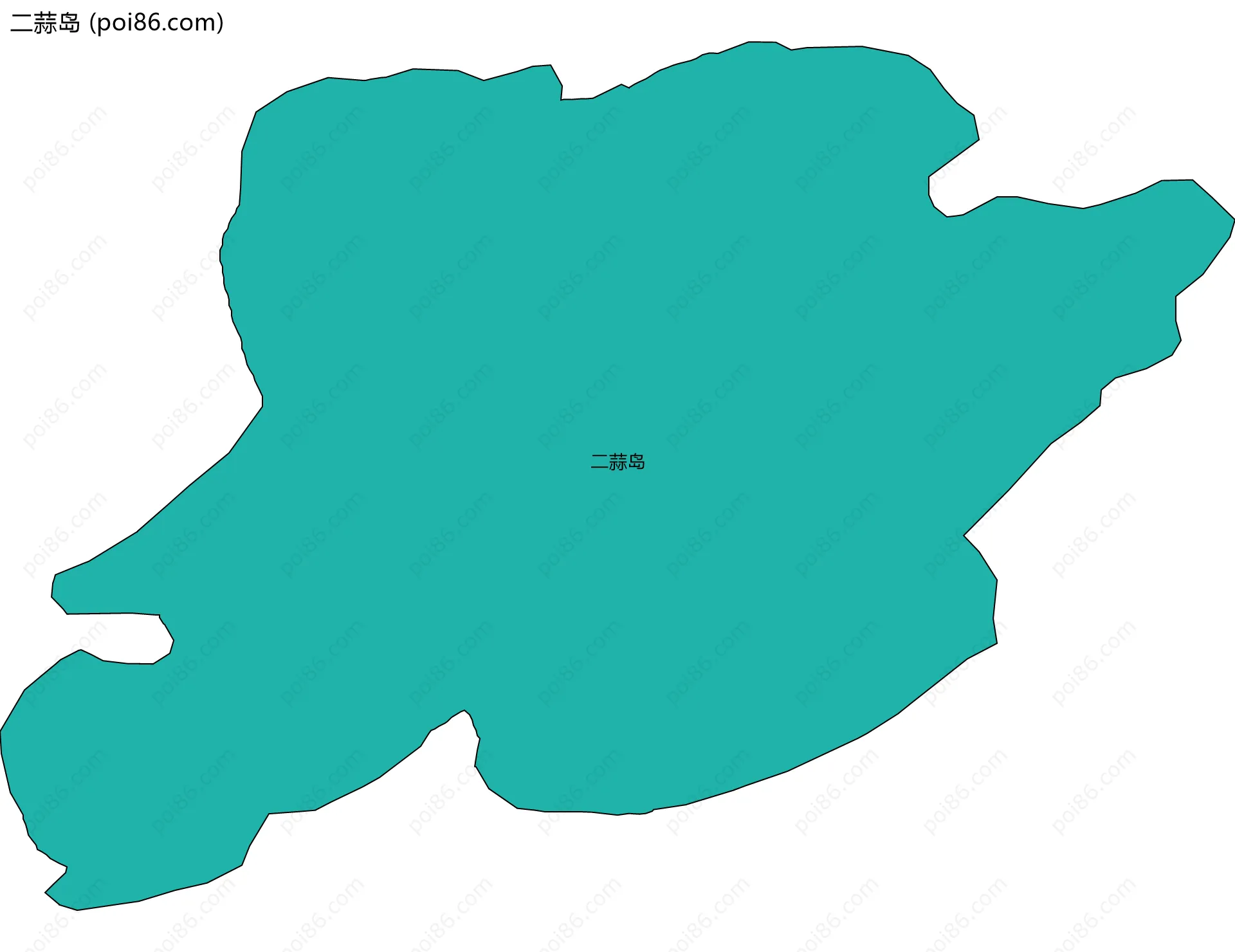 二蒜岛边界地图
