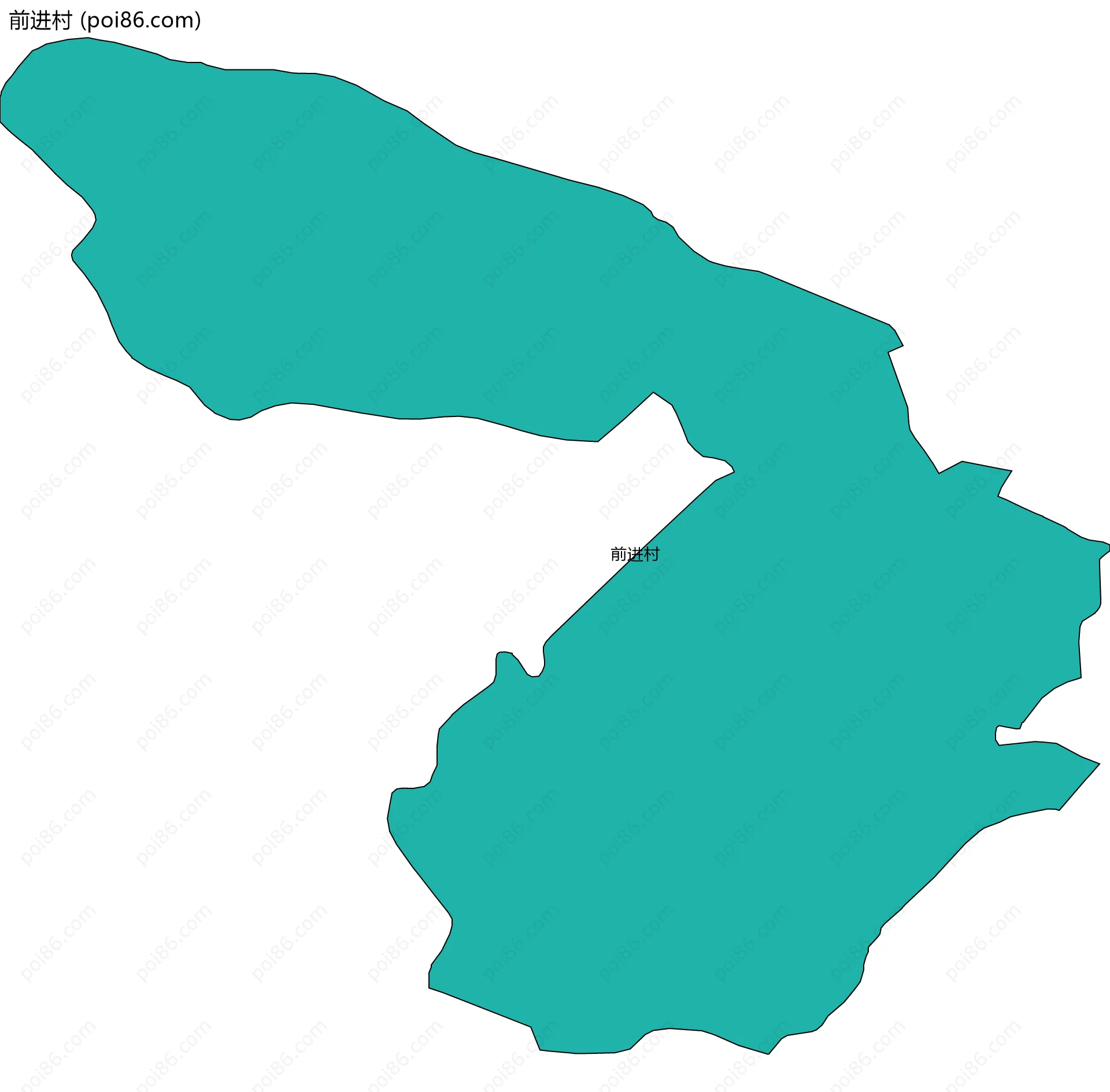 前进村边界地图