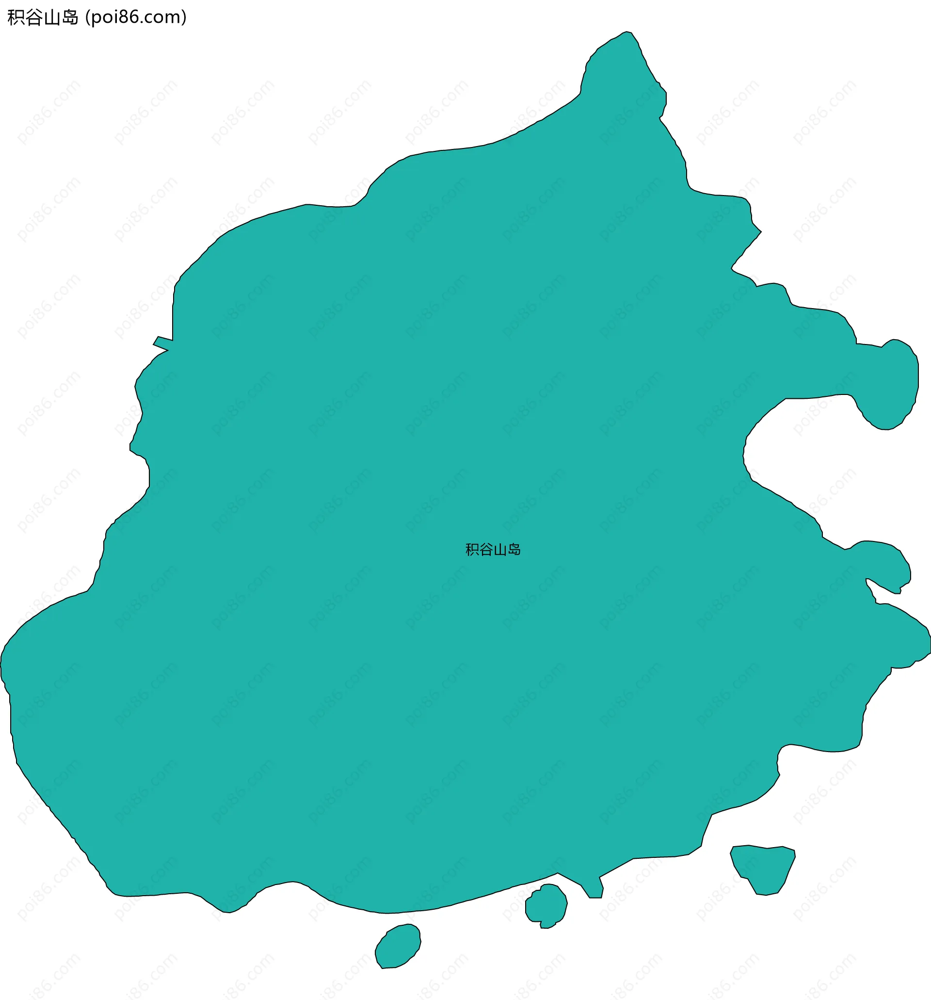 积谷山岛边界地图