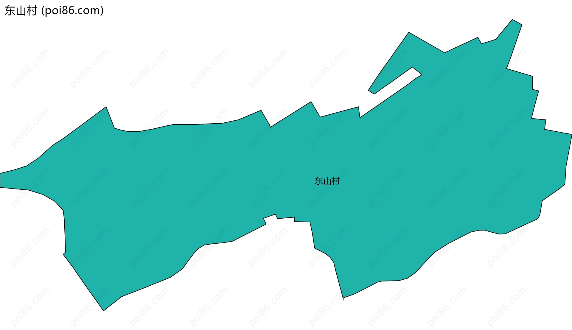 东山村边界地图