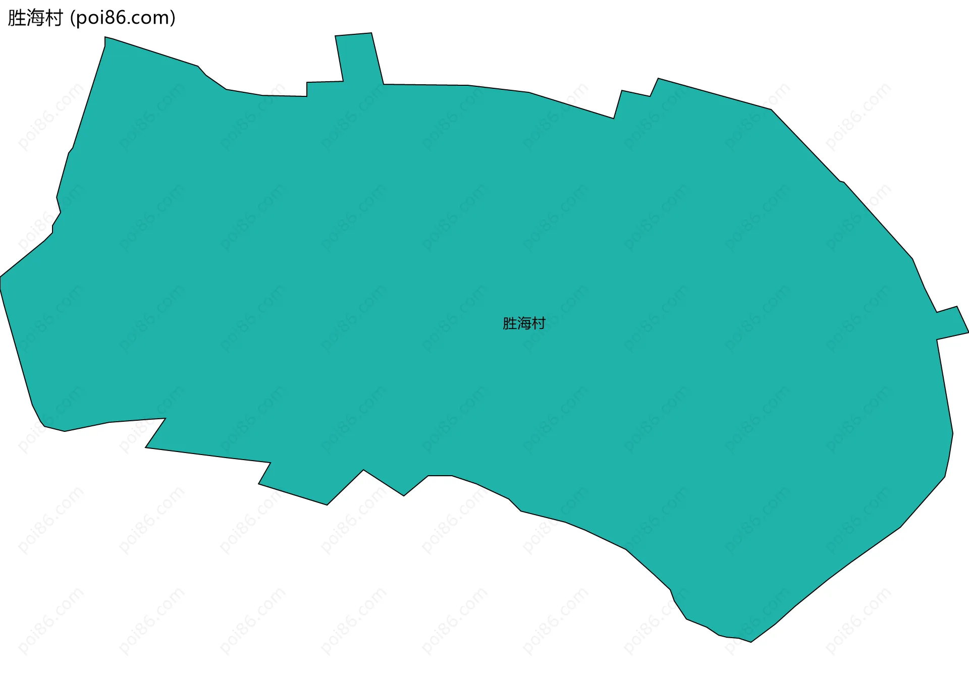 胜海村边界地图