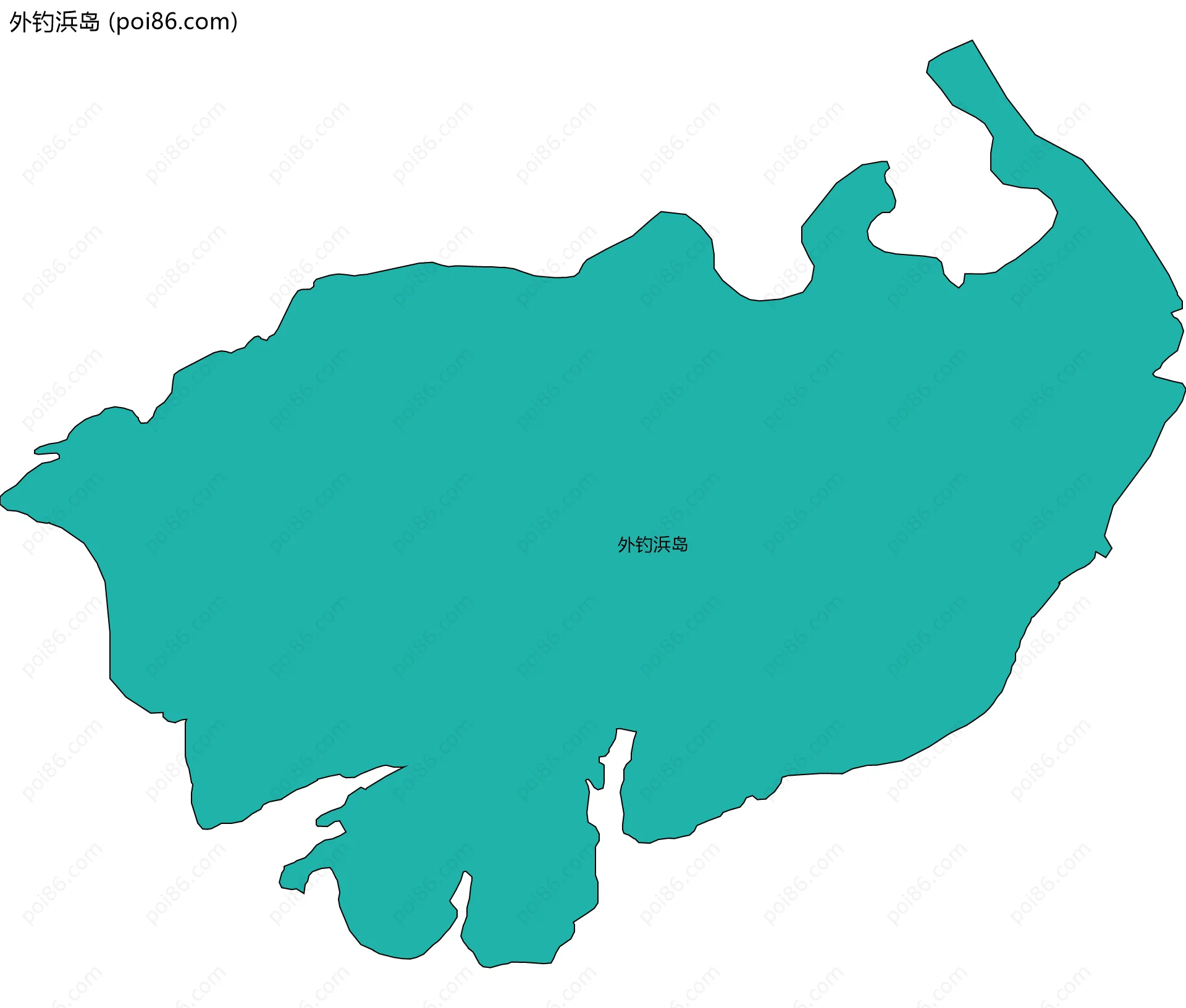 外钓浜岛边界地图