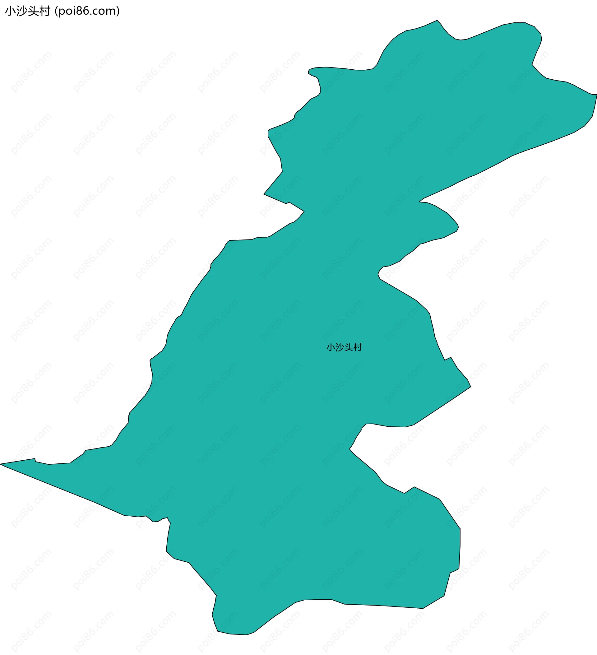 小沙头村边界地图