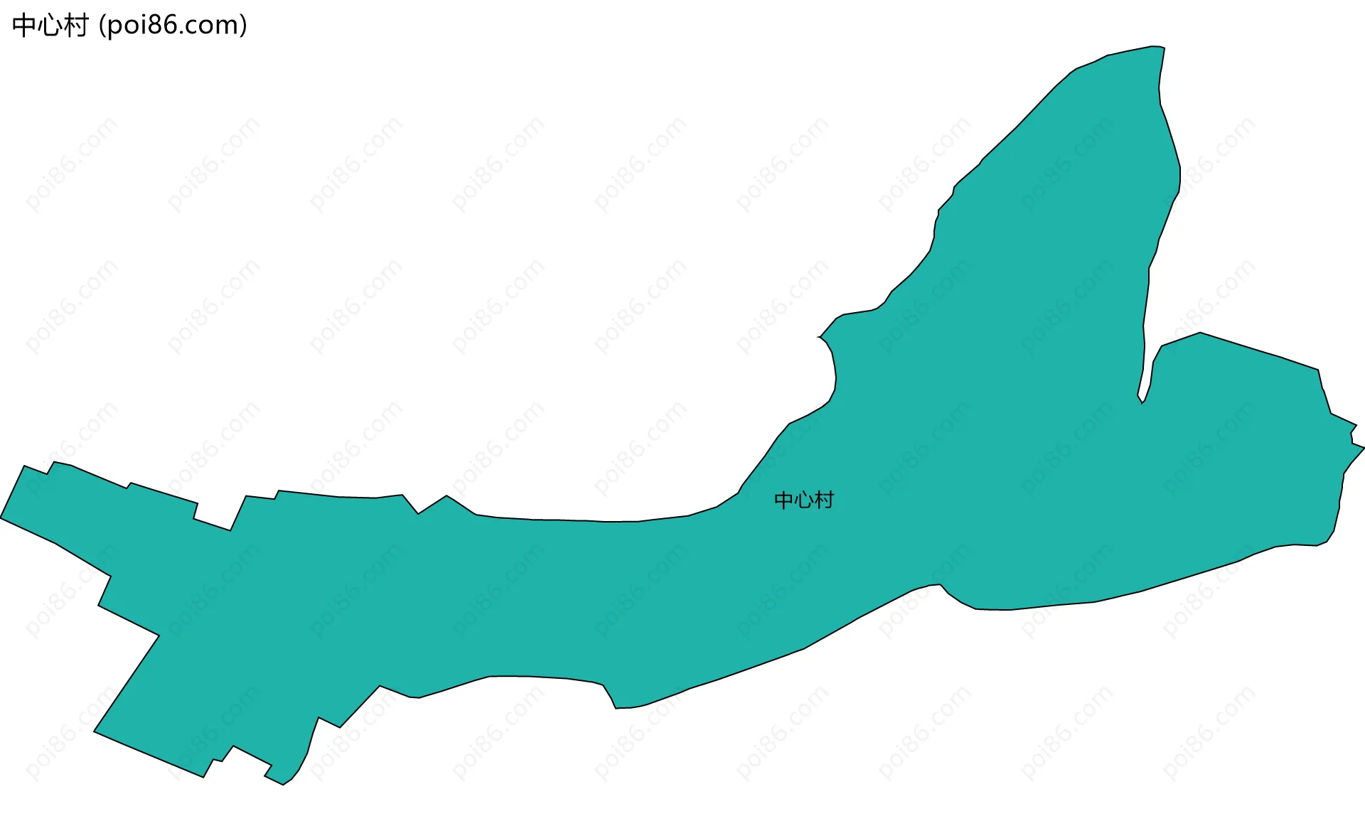 中心村边界地图