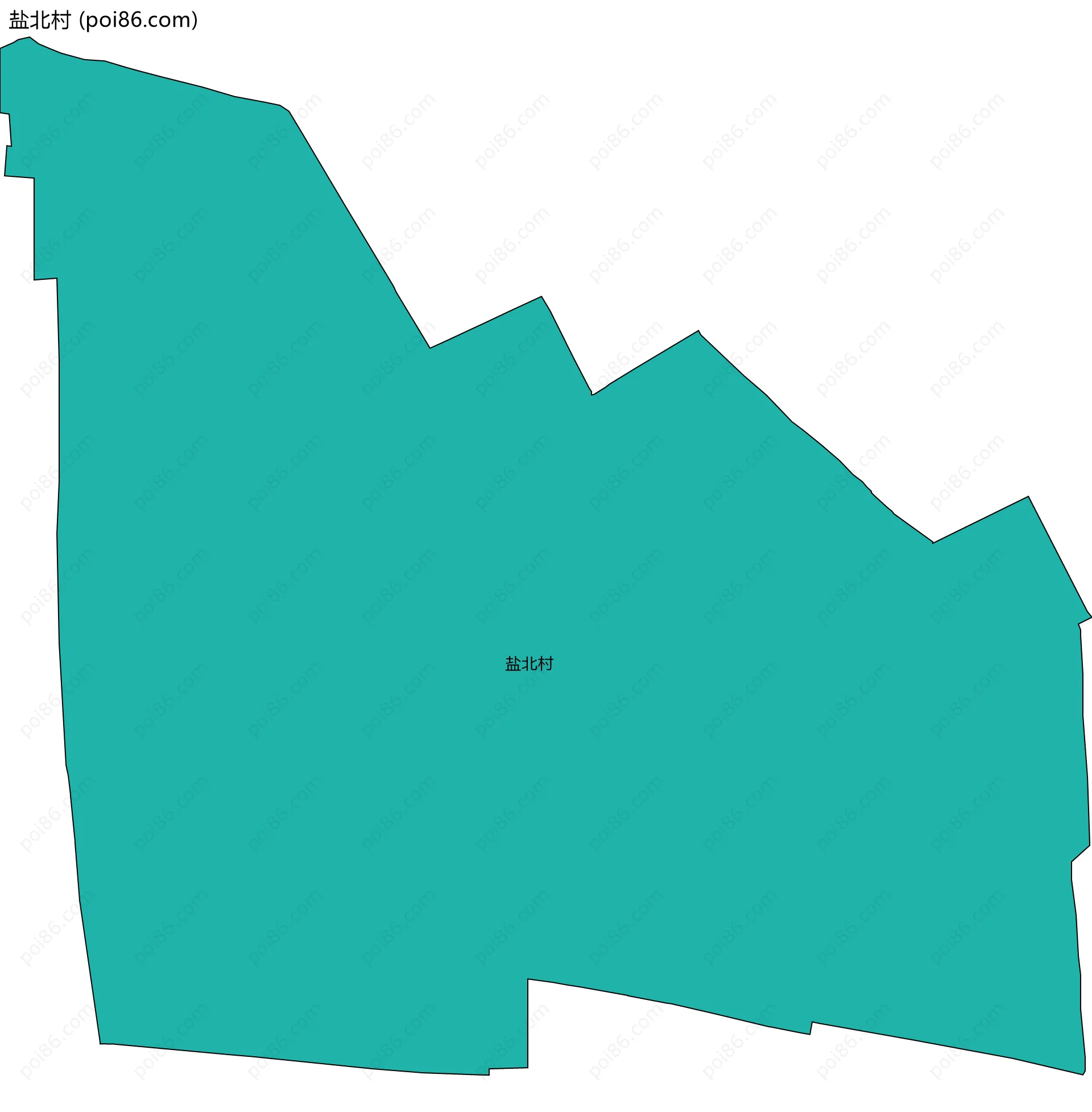 盐北村边界地图