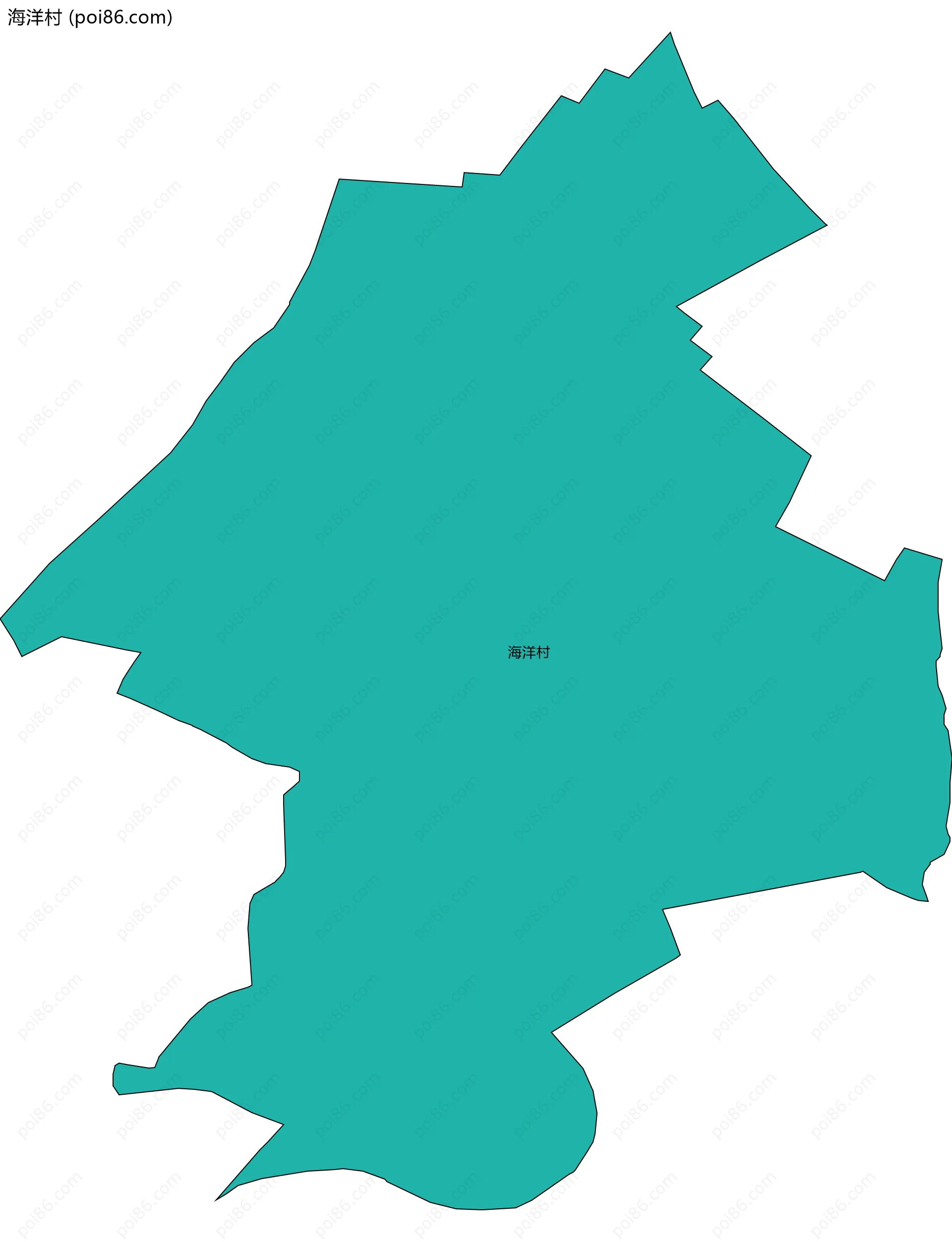 海洋村边界地图