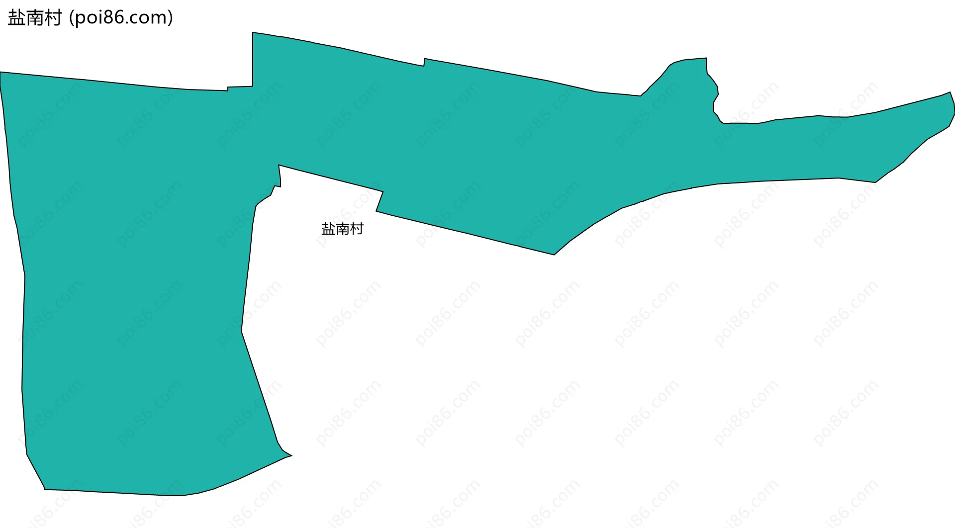 盐南村边界地图