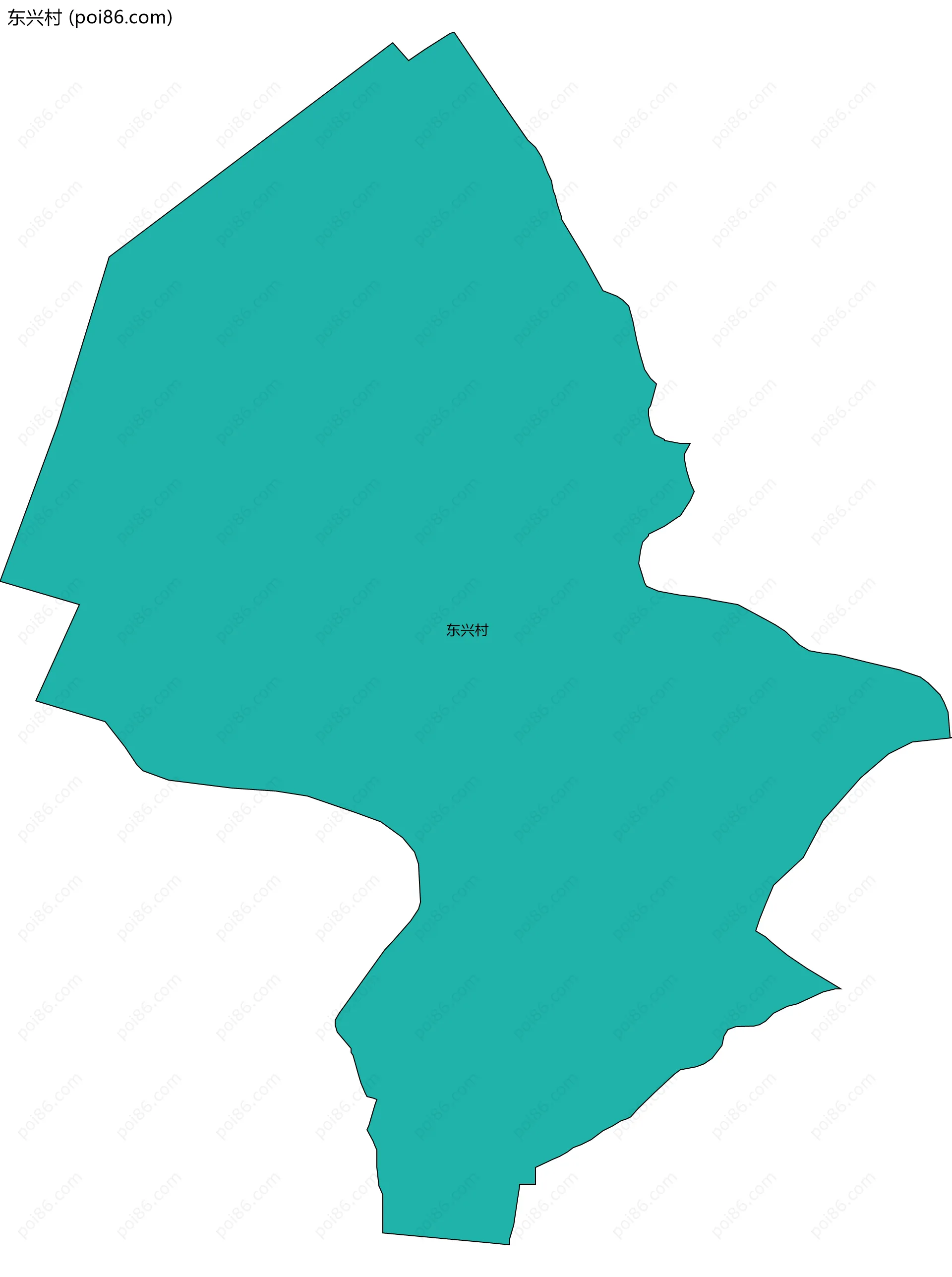 东兴村边界地图