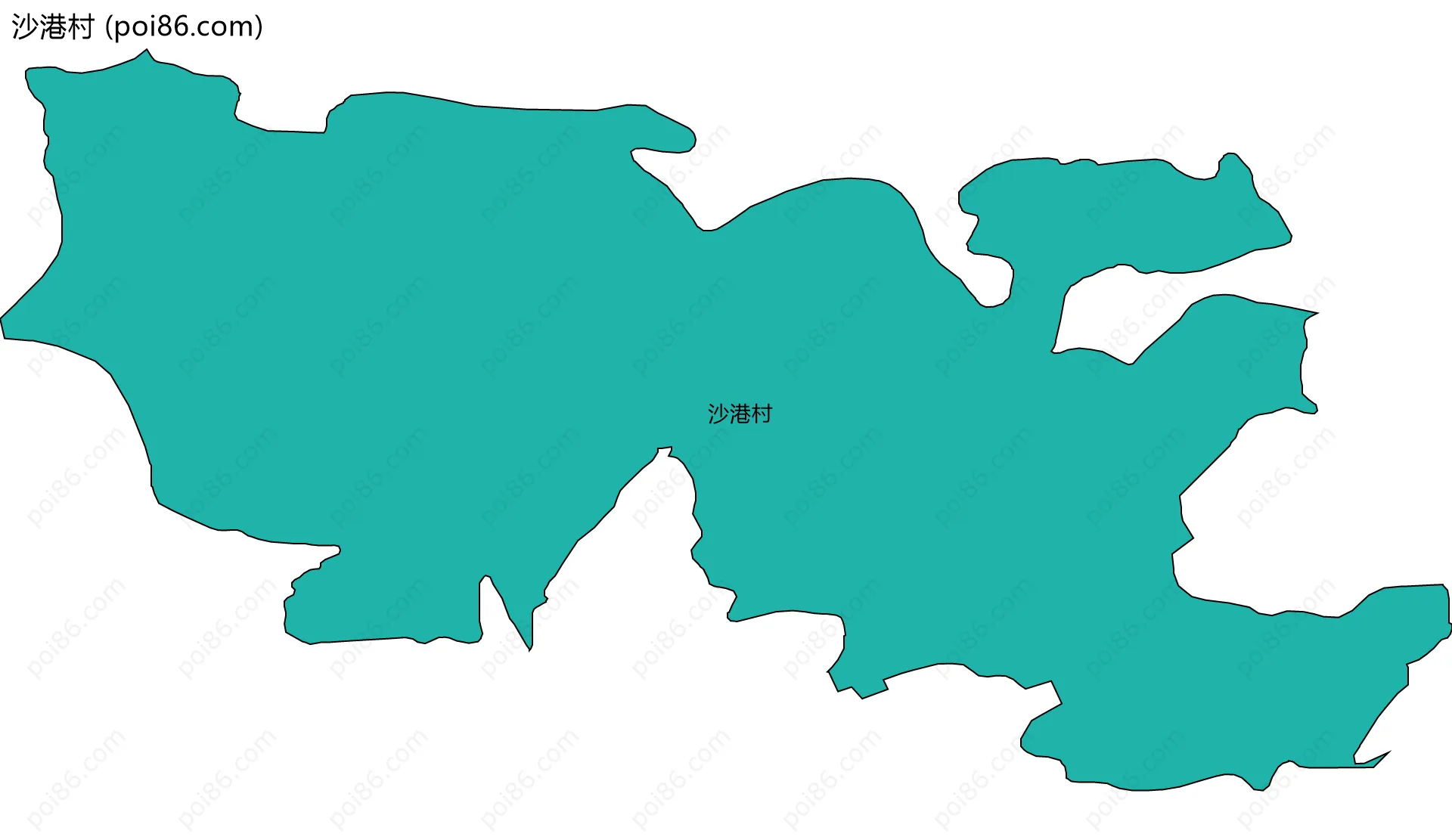 沙港村边界地图