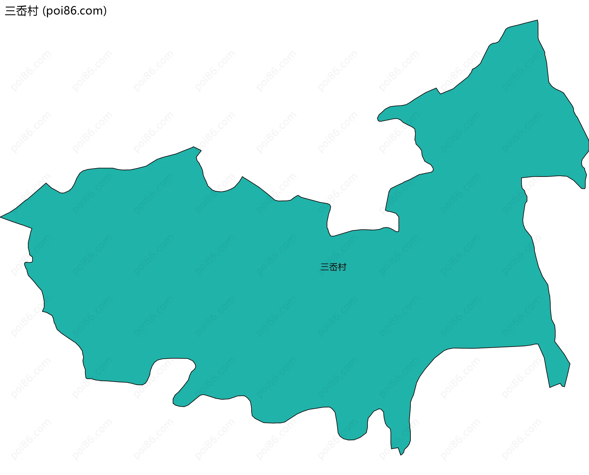 三岙村边界地图