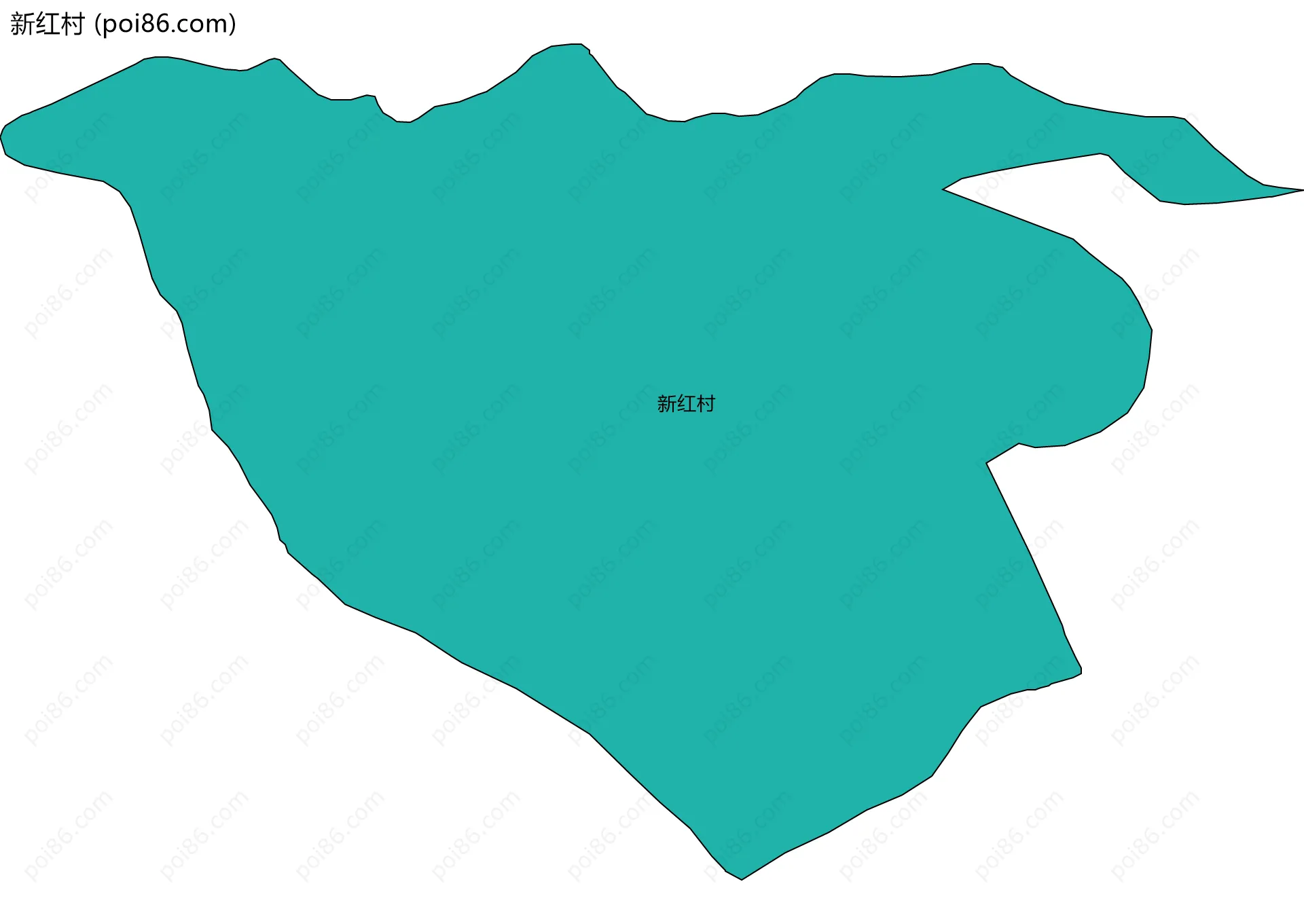 新红村边界地图