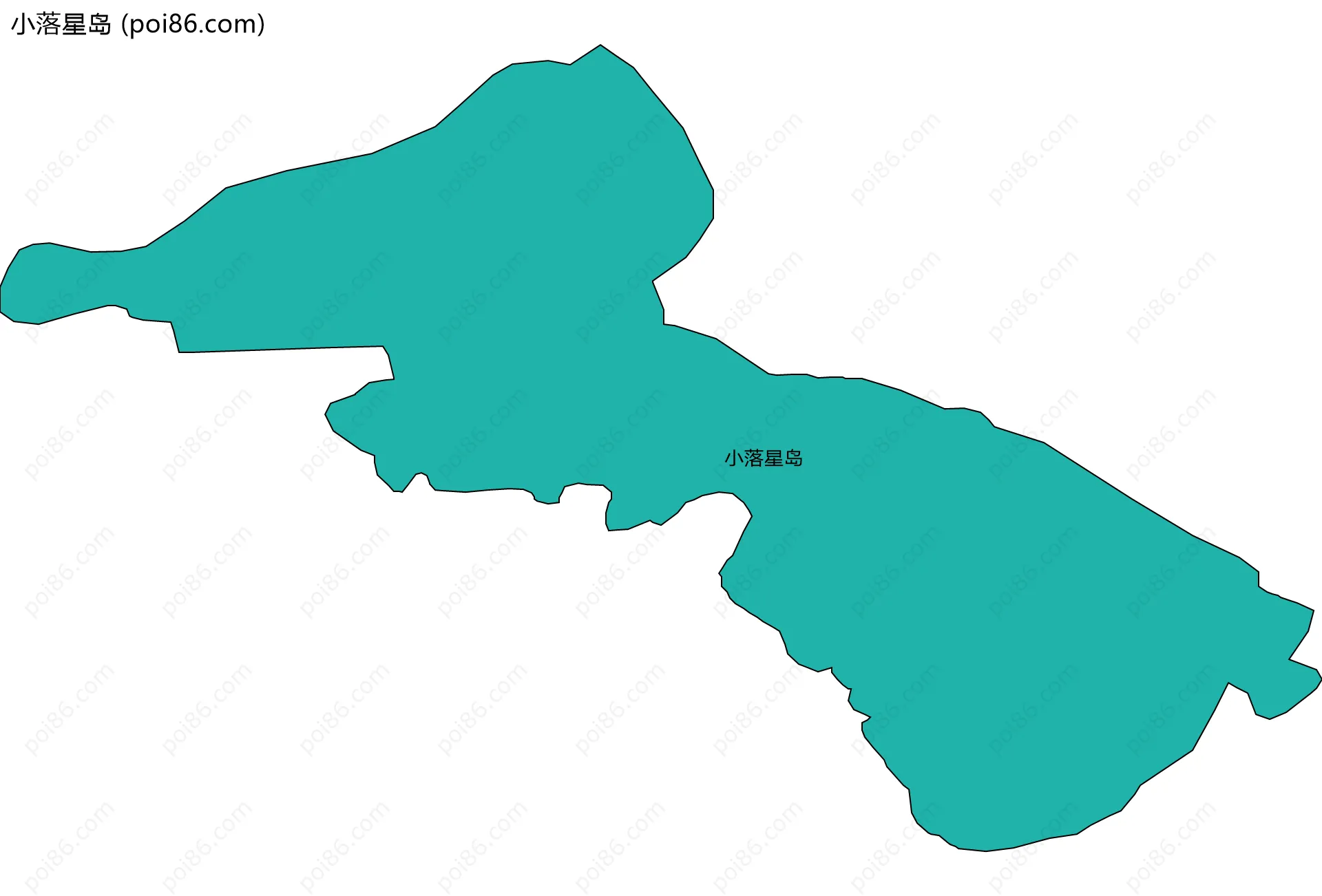 小落星岛边界地图