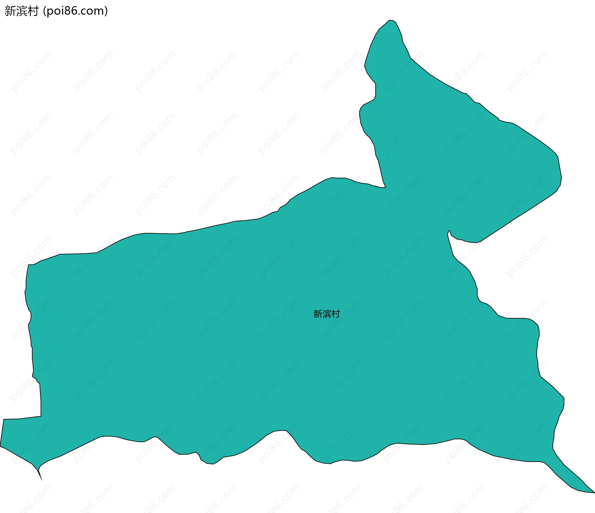 新滨村边界地图