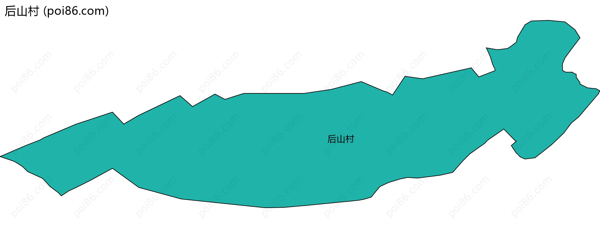 后山村边界地图