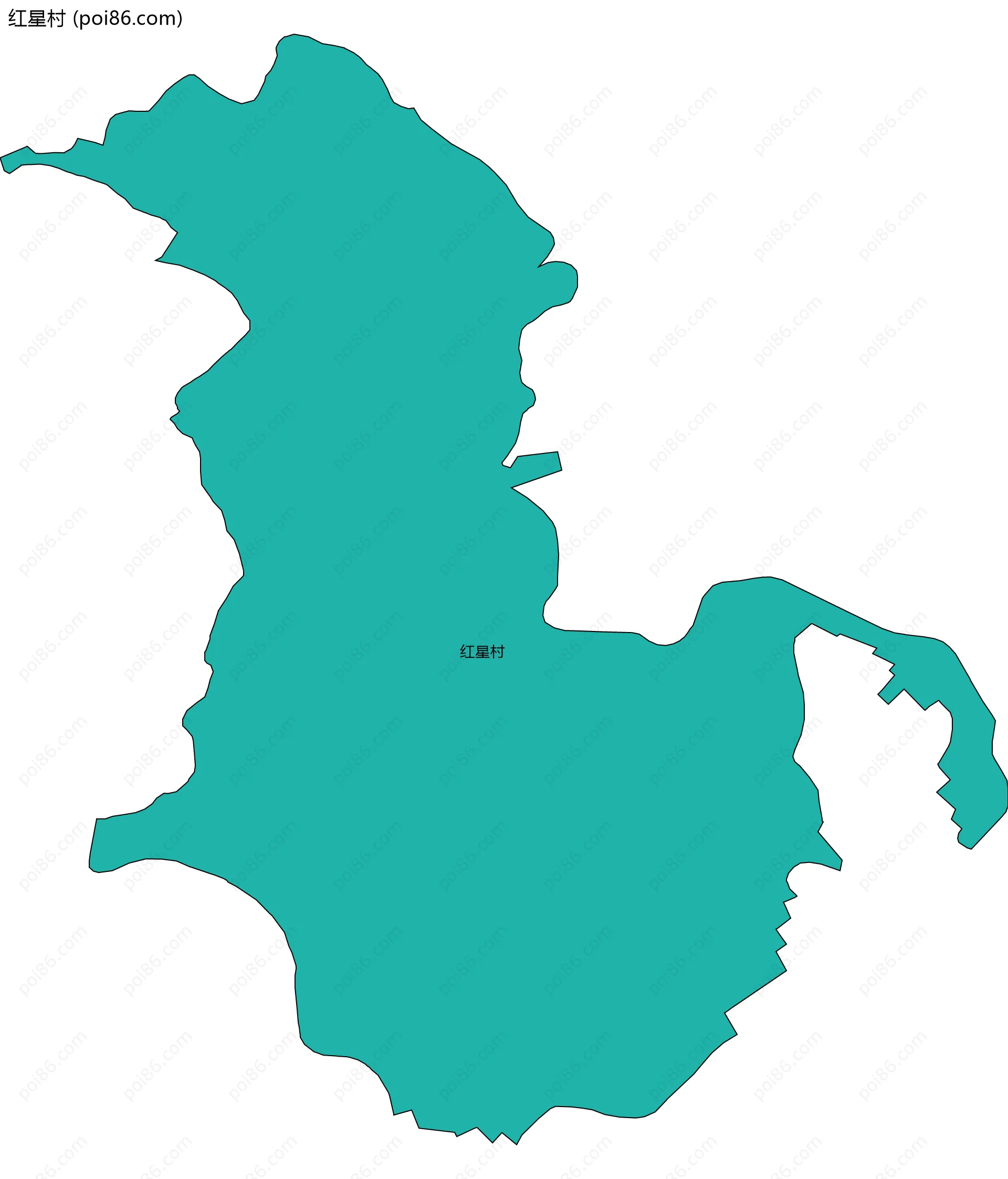 红星村边界地图