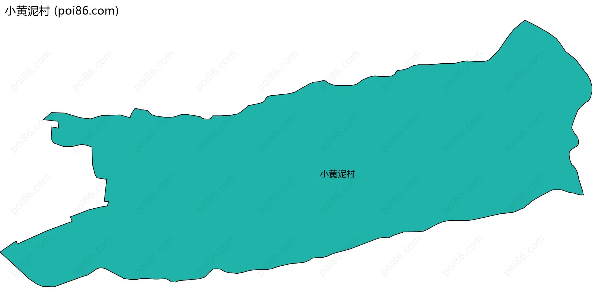 小黄泥村边界地图