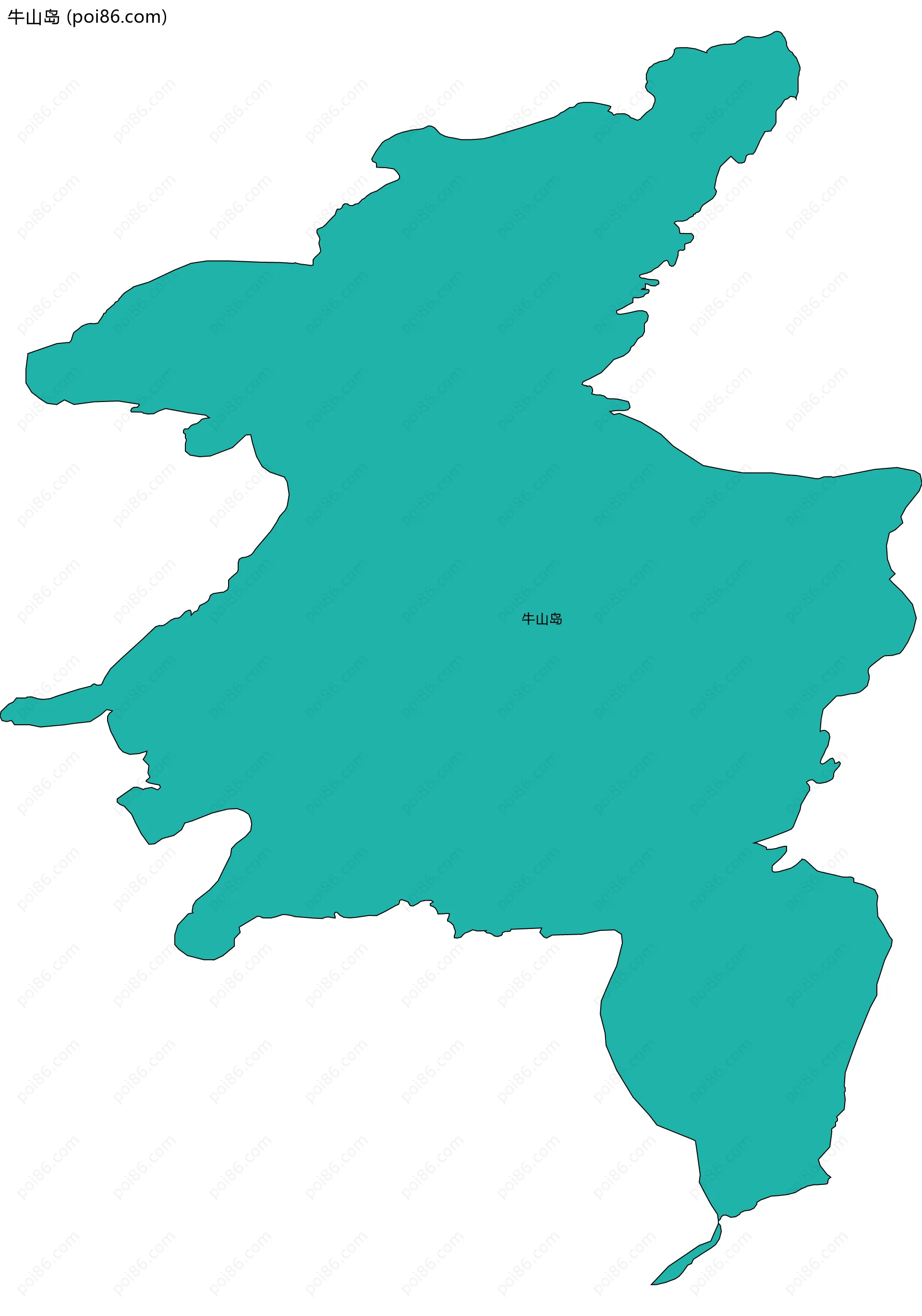 牛山岛边界地图