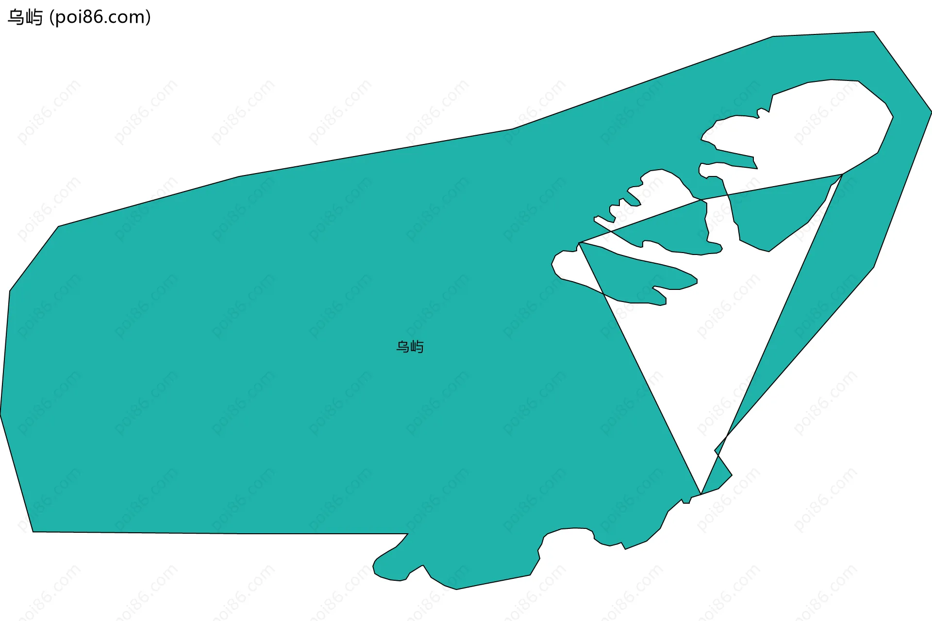 乌屿边界地图