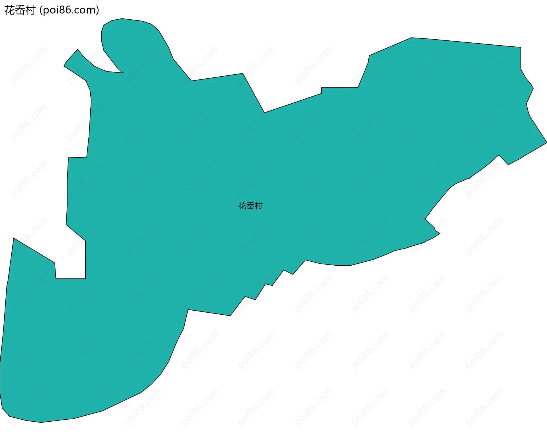花岙村边界地图