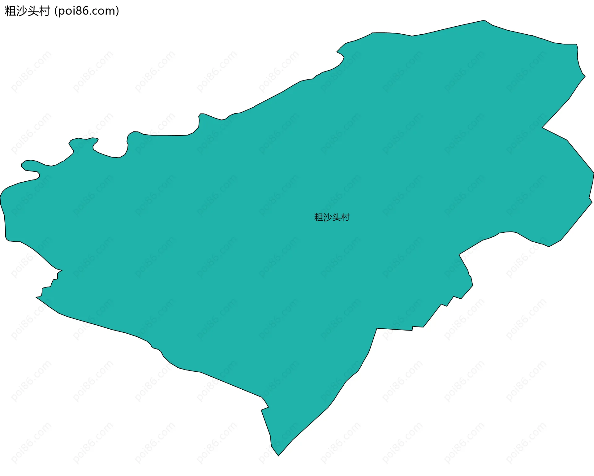 粗沙头村边界地图